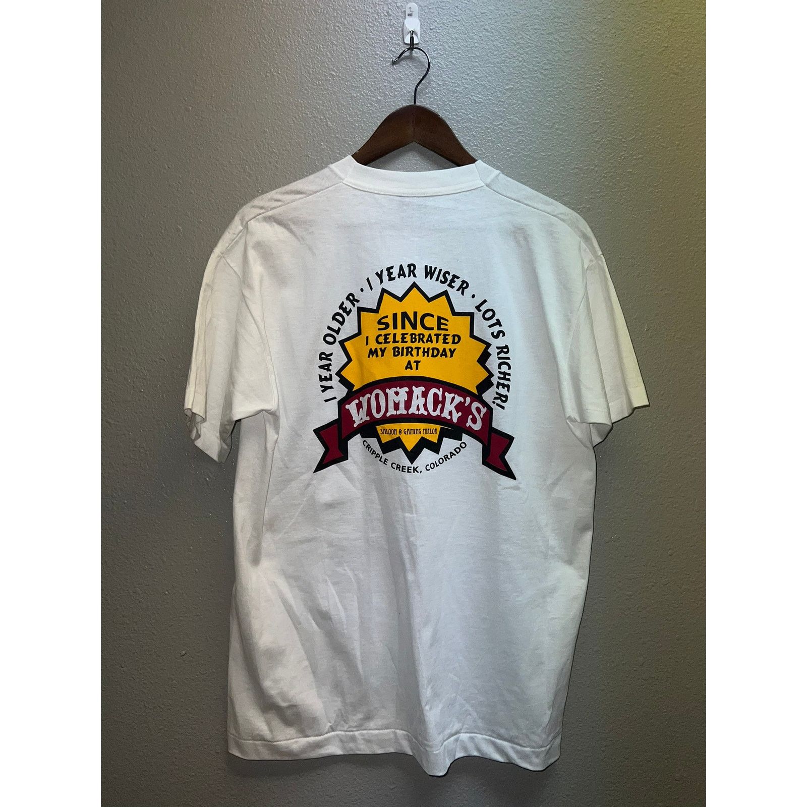 Fruit Of The Loom Vintage Womacks Casino Shirt Cripple Creek Tee 90s Large Size US L / EU 52-54 / 3 - 6 Thumbnail
