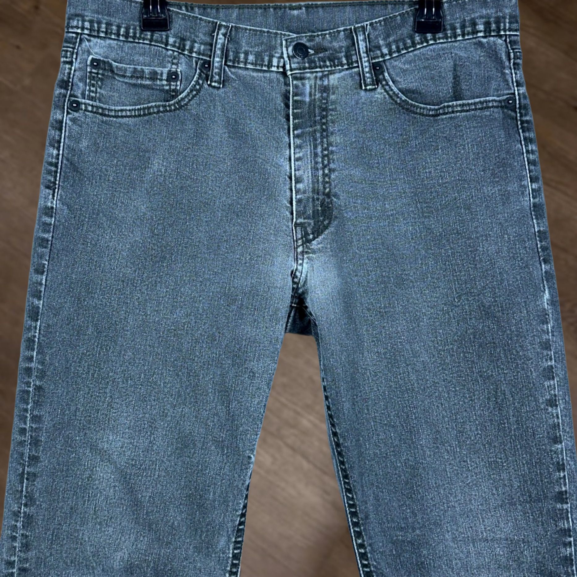 Levi's Levi's 541 Athletic Taper Jeans Grey 35x34 Men Regular Waist 5-Pocket Stretch Denim Tapered Zip Button Size US 35 - 1 Thumbnail