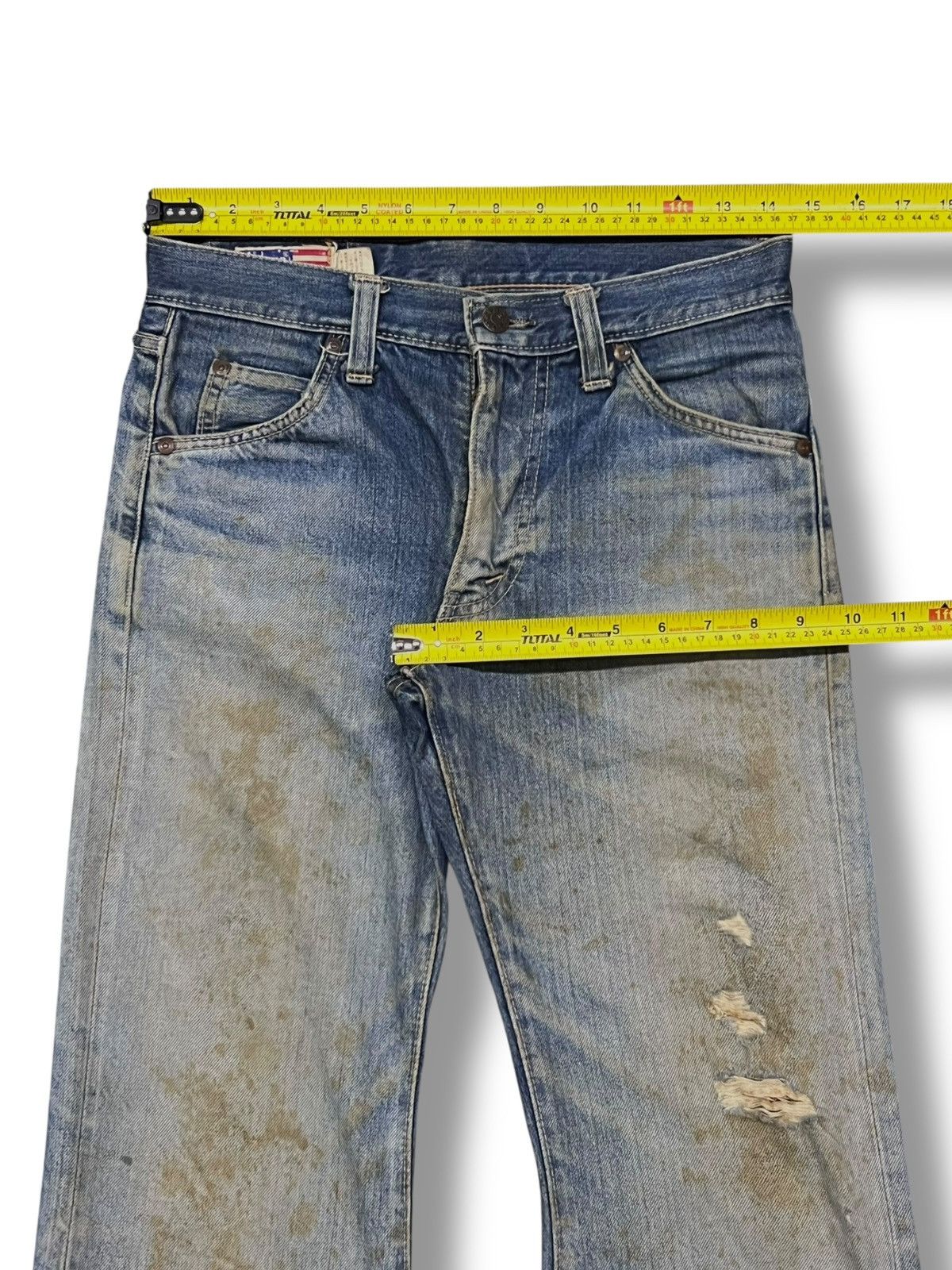 Japanese Brand Flared Vintage 80s Bobson Japan - Faded Mud Wash, Distressed Size US 29 - 18 Thumbnail