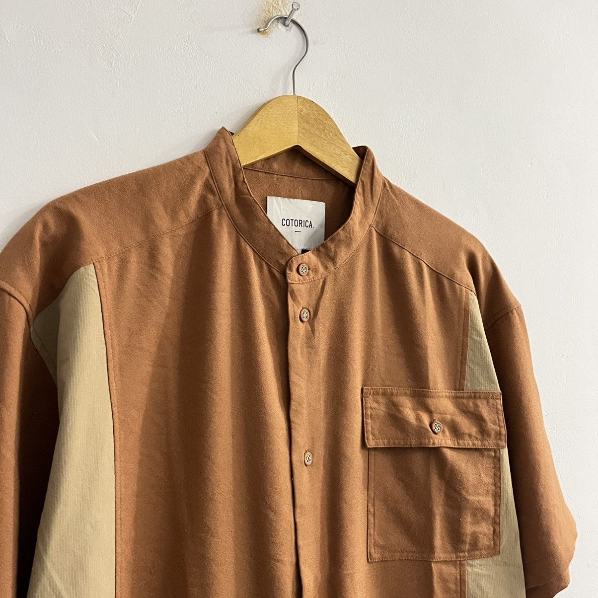 Issey Miyake Cotorica - Two tone color Stand collar Shirt Size US M / EU 48-50 / 2 - 3 Thumbnail