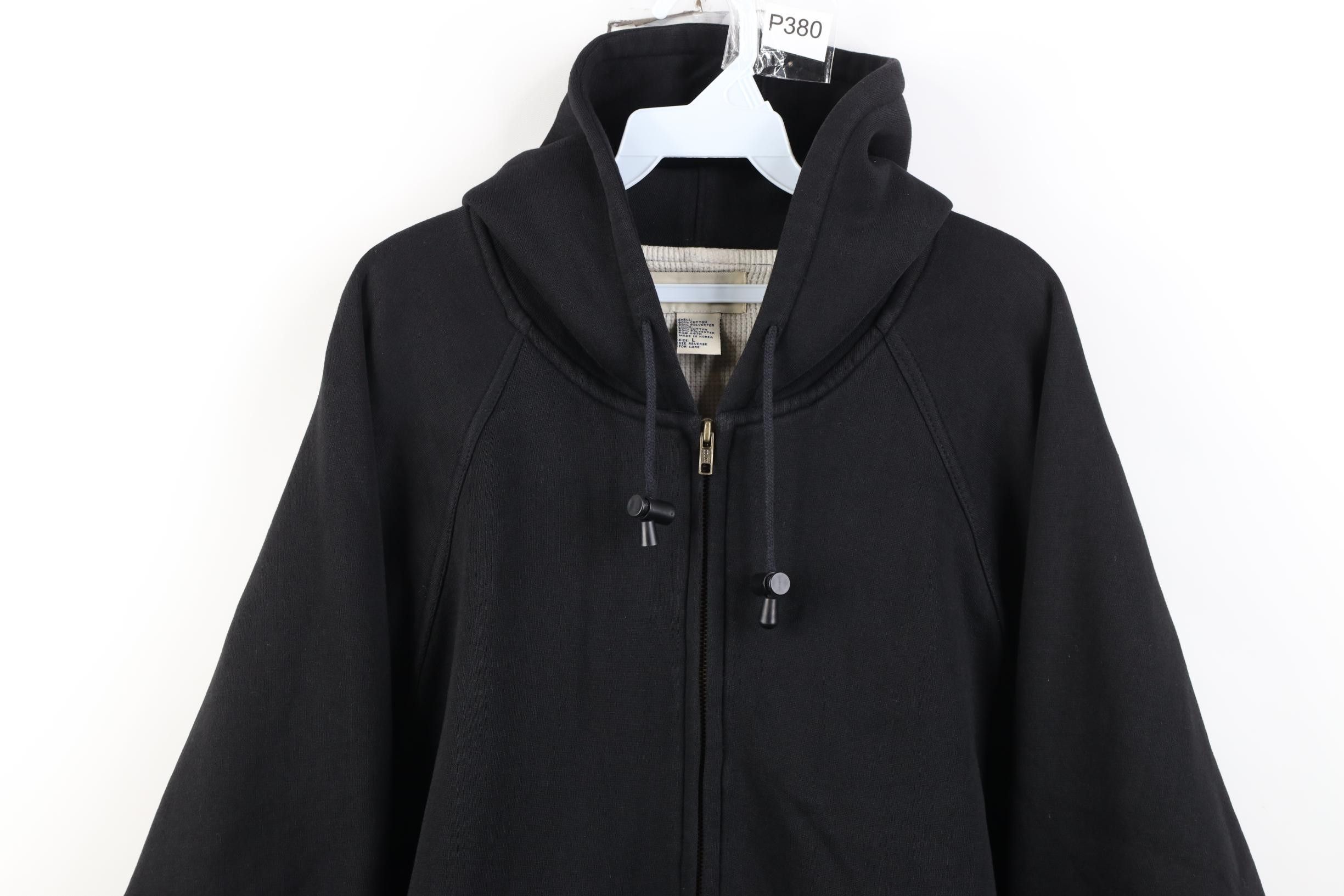 Vintage Vintage 90s Streetwear Thermal Waffle Knit Lined Hoodie Size US L / EU 52-54 / 3 - 2 Thumbnail