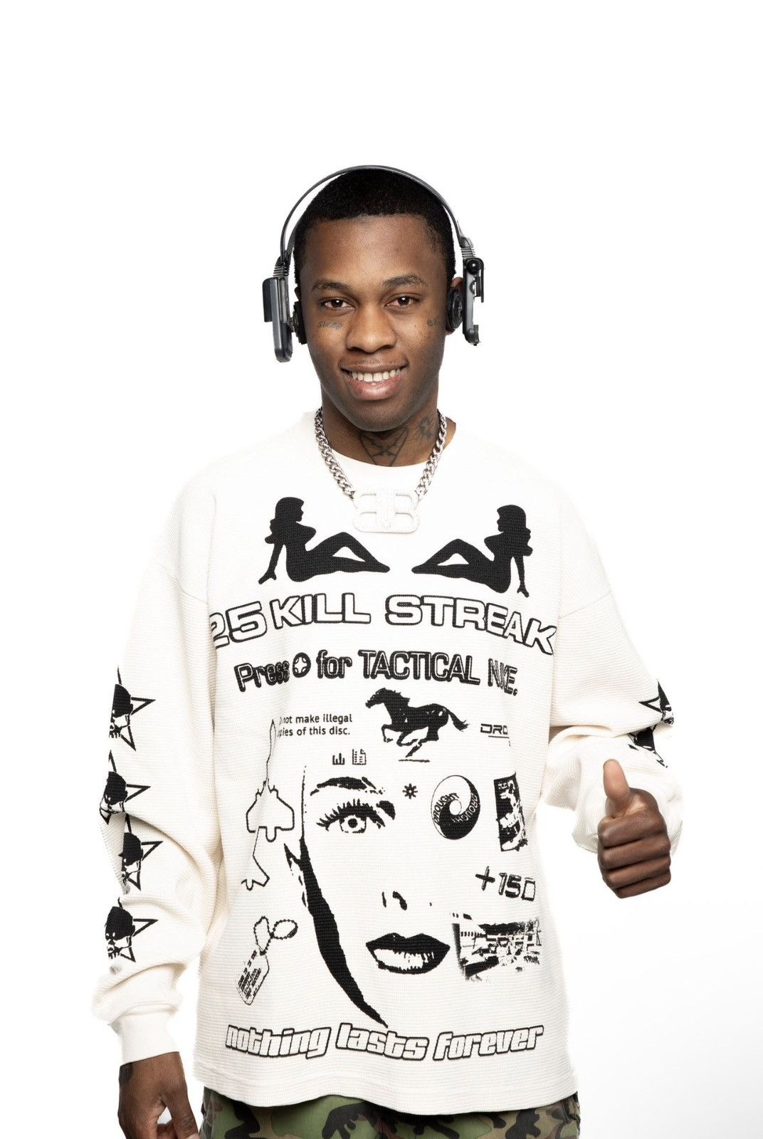 Drought Came Up In The Drought Call Of Duty Killstreak Knit Shirt M Size US M / EU 48-50 / 2 - 1 Thumbnail