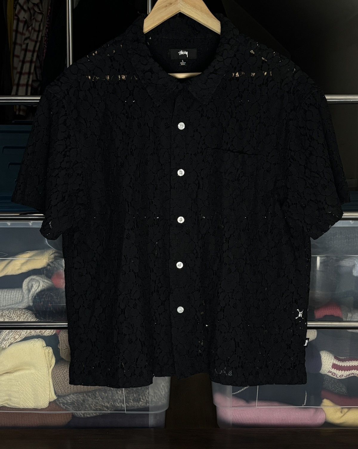Stussy Lace Shirt | Grailed