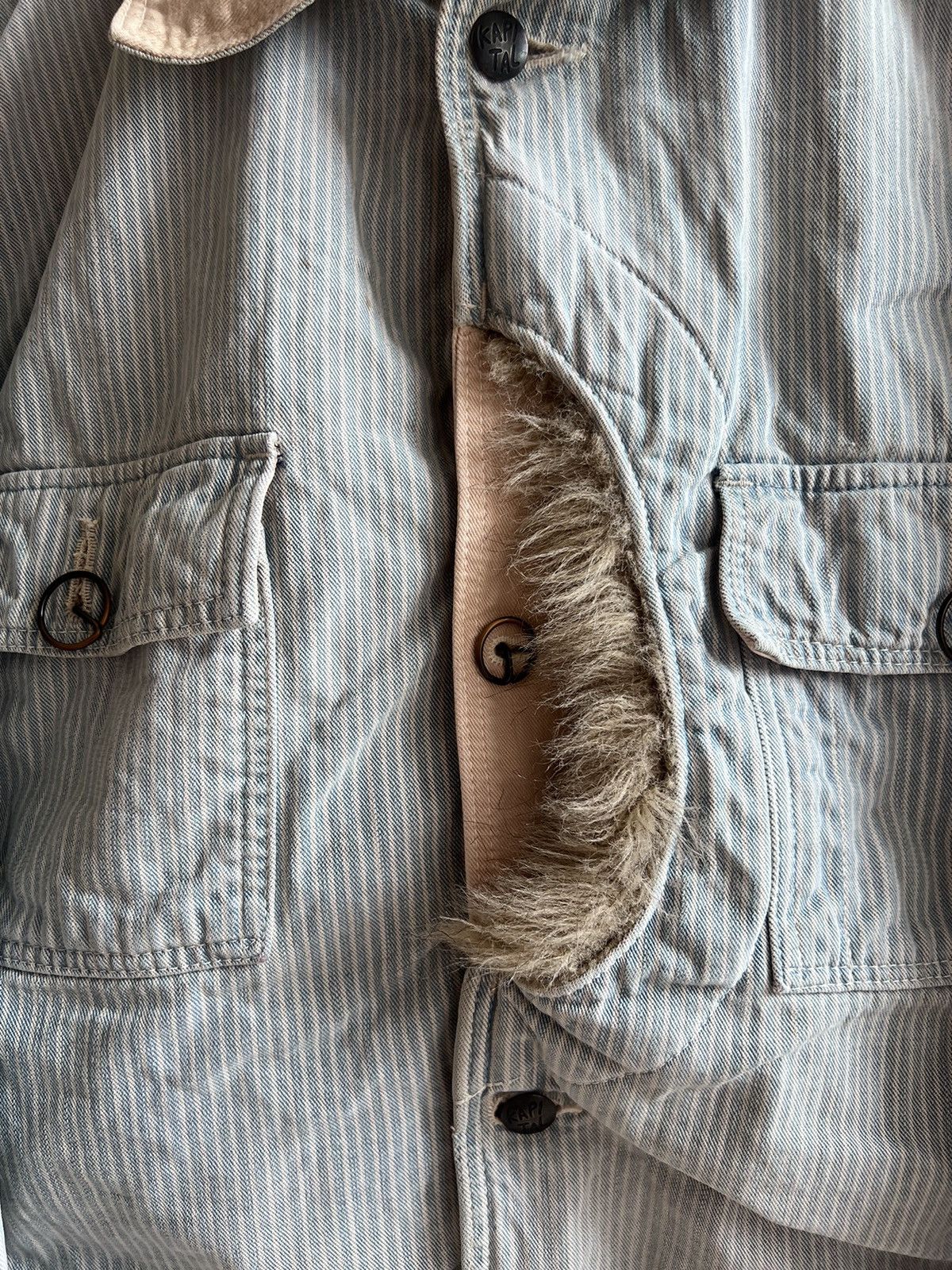 Kapital Vintage Kapital Striped Denim Jacket Size US S / EU 44-46 / 1 - 3 Thumbnail