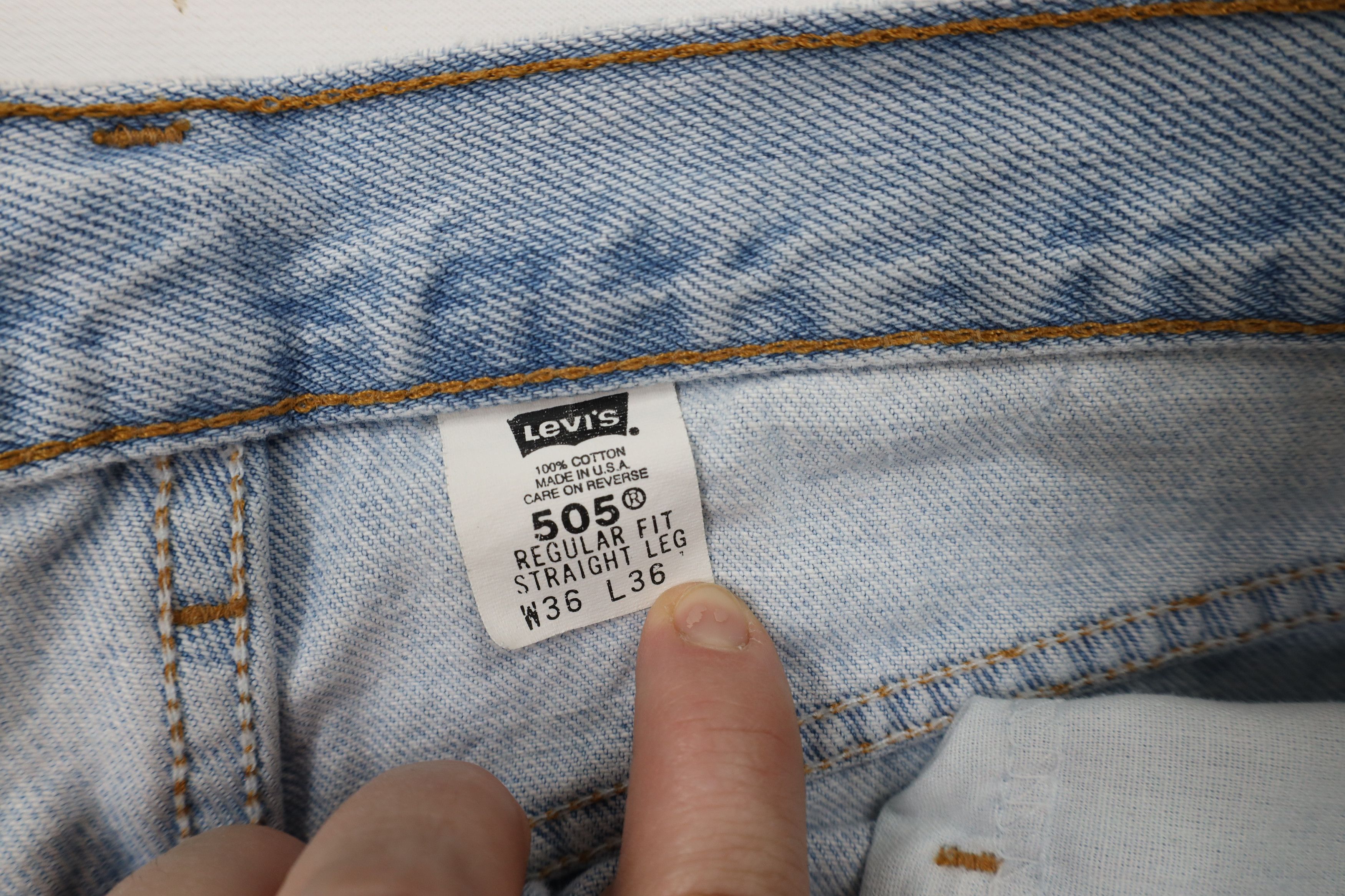 Levi's × Vintage Vintage Y2K 2001 Levis 505 Fit Straight Leg Jeans USA Size US 34 / EU 50 - 8 Thumbnail