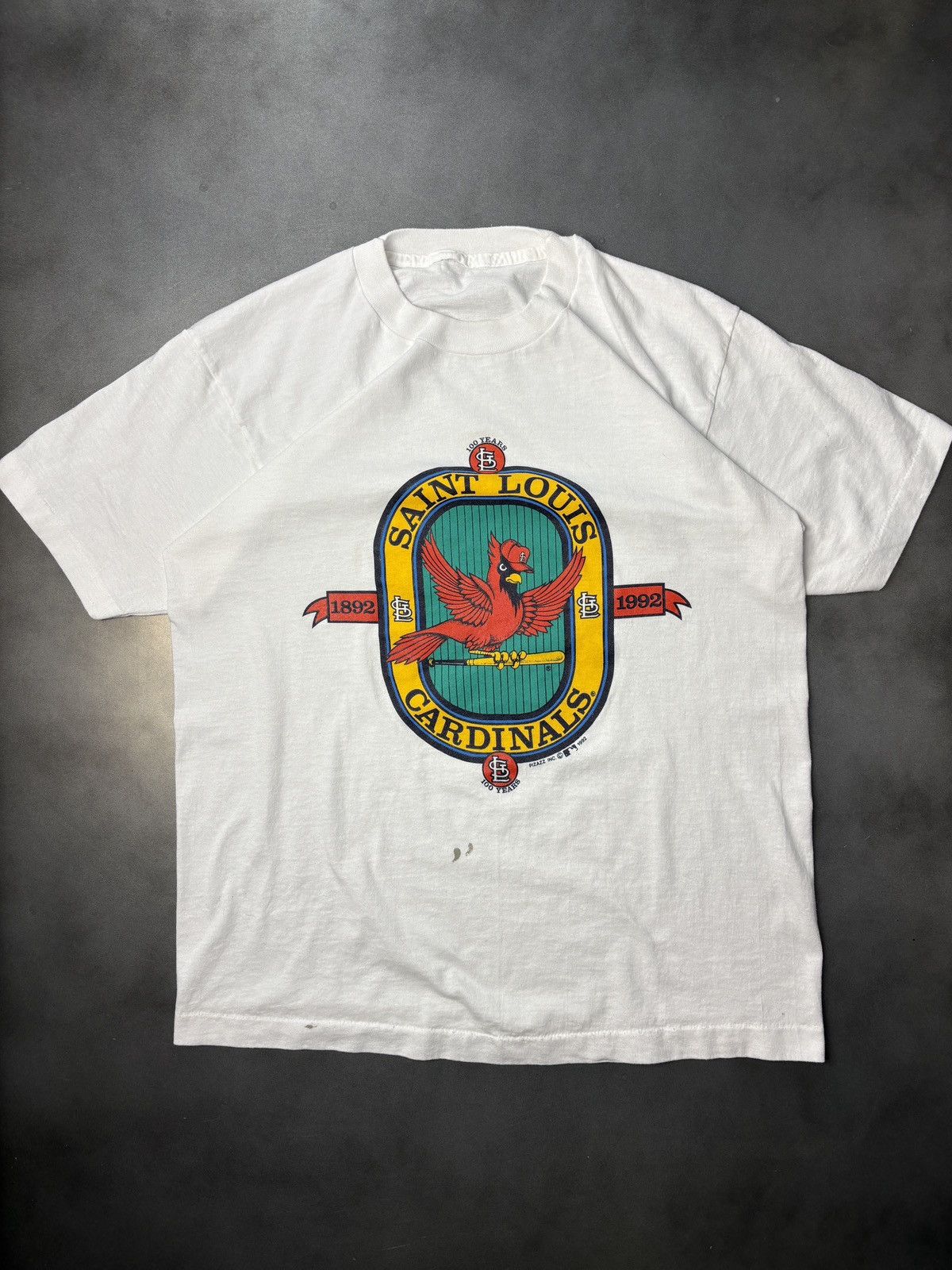 Vintage 1992 Saint Louis Cardinals Tee 1990s Vintage MLB Baseball Size US M / EU 48-50 / 2 - 1 Thumbnail
