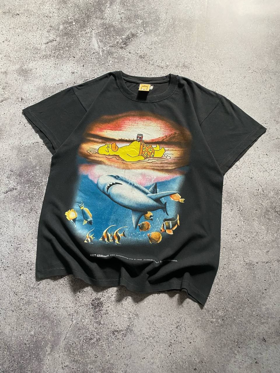The Simpsons × Vintage VINTAGE 1999 THE SIMPSONS HOMER SHARK MOVIE T SHIRT RARE Size US M / EU 48-50 / 2 - 2 Thumbnail