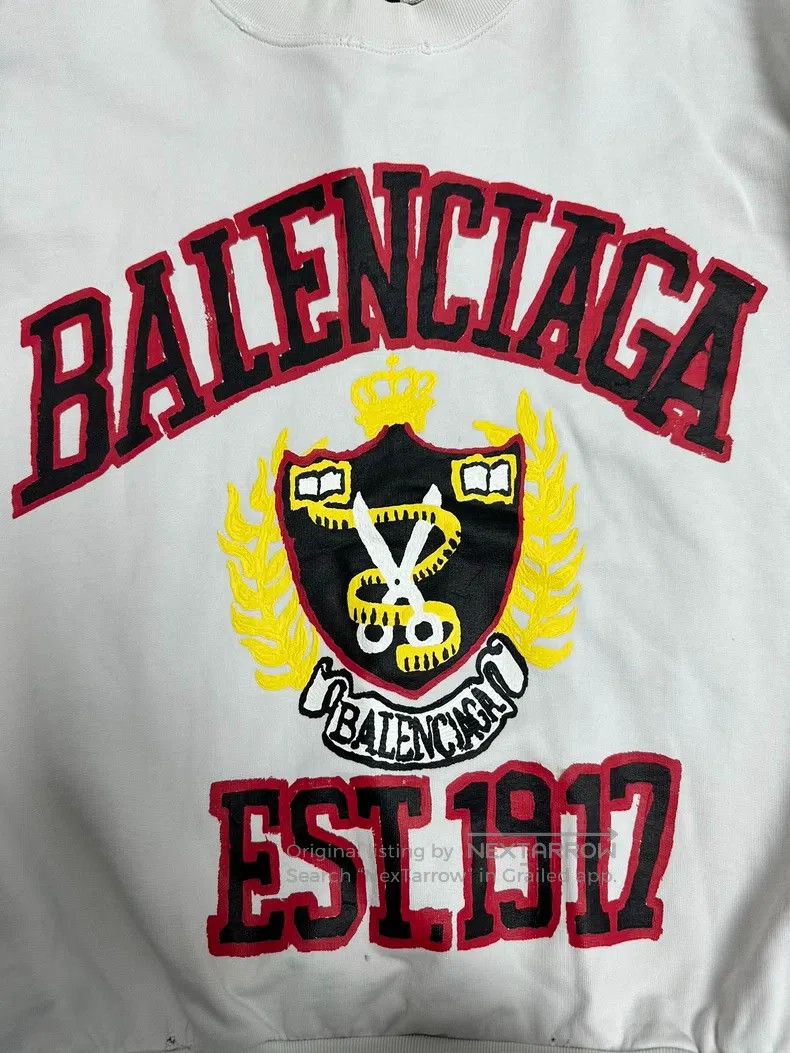 Balenciaga Balenciaga Letter Printed Crewneck Long Sleeve Sweatshirt Size US S / EU 44-46 / 1 - 3 Thumbnail