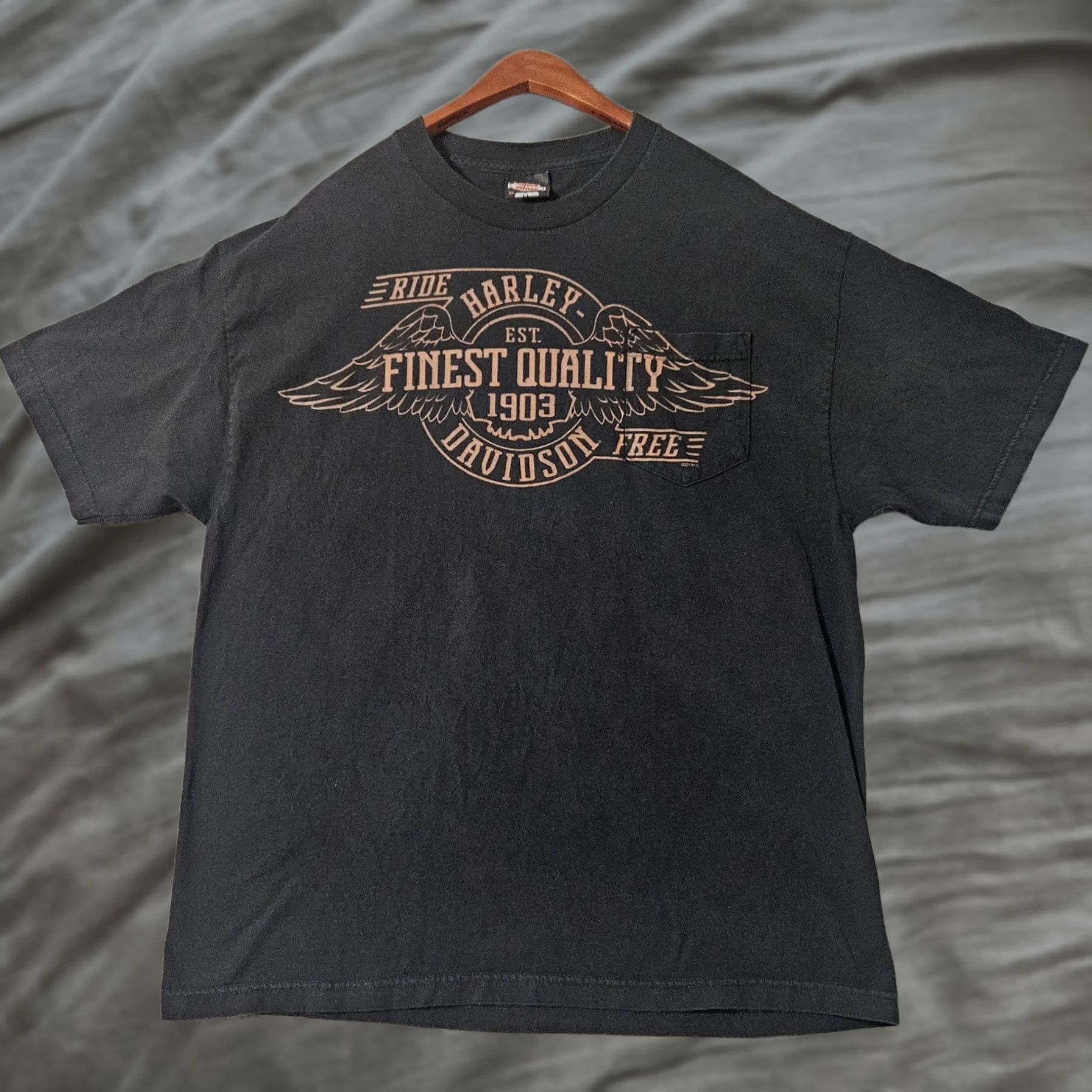 Harley Davidson VINTAGE Harley-Davidson Pocket Shirt Men's XL Black St Maarten, NA Shirt Mens XL Black Harley-Davidson Pocket Shirt Size US XL / EU 56 / 4 - 1 Thumbnail