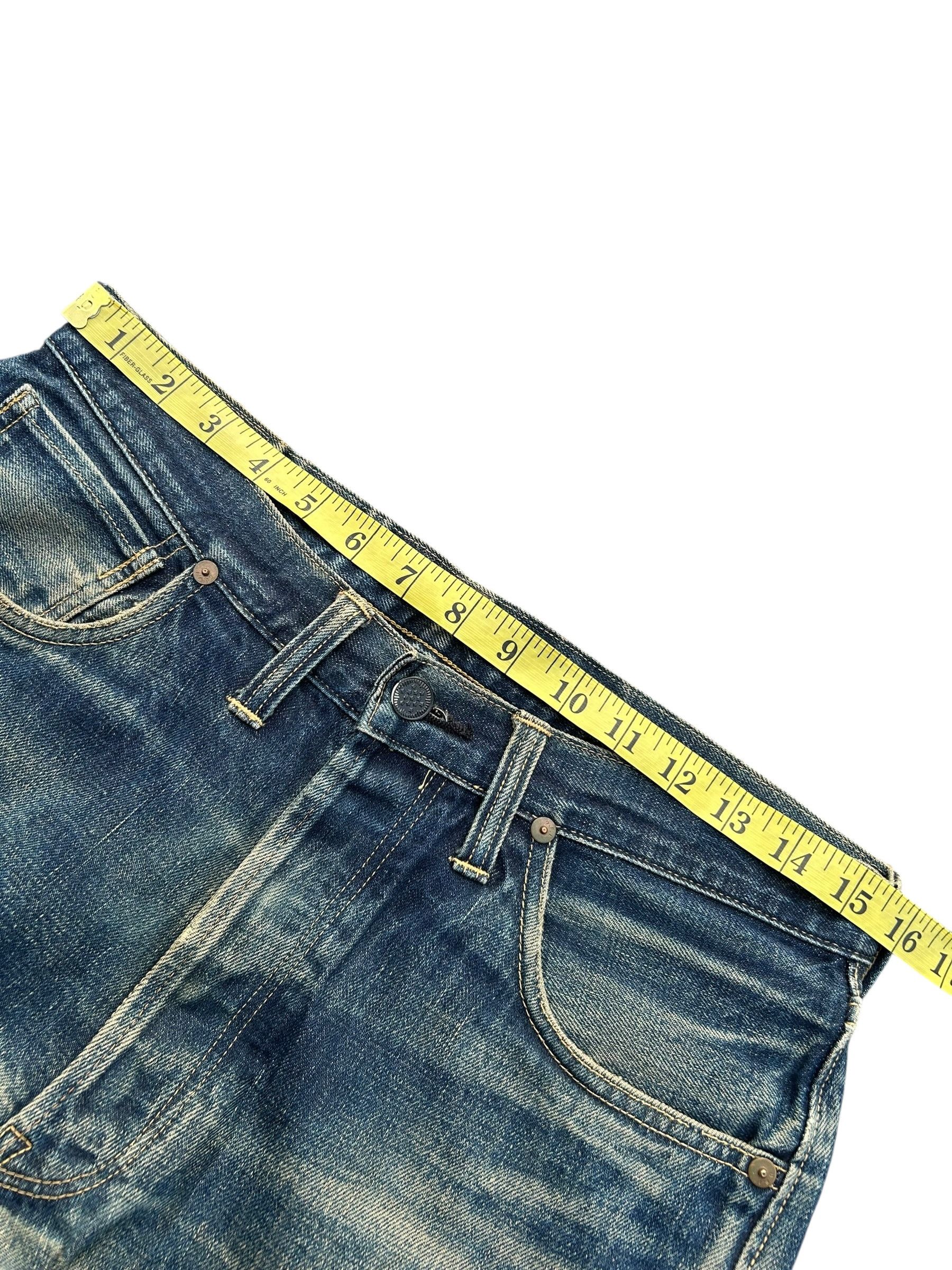 Avirex × Kapital × Vintage Vintage Avirex Selvedge Button 13star Distressed Denim Jeans Size US 31 - 16 Thumbnail
