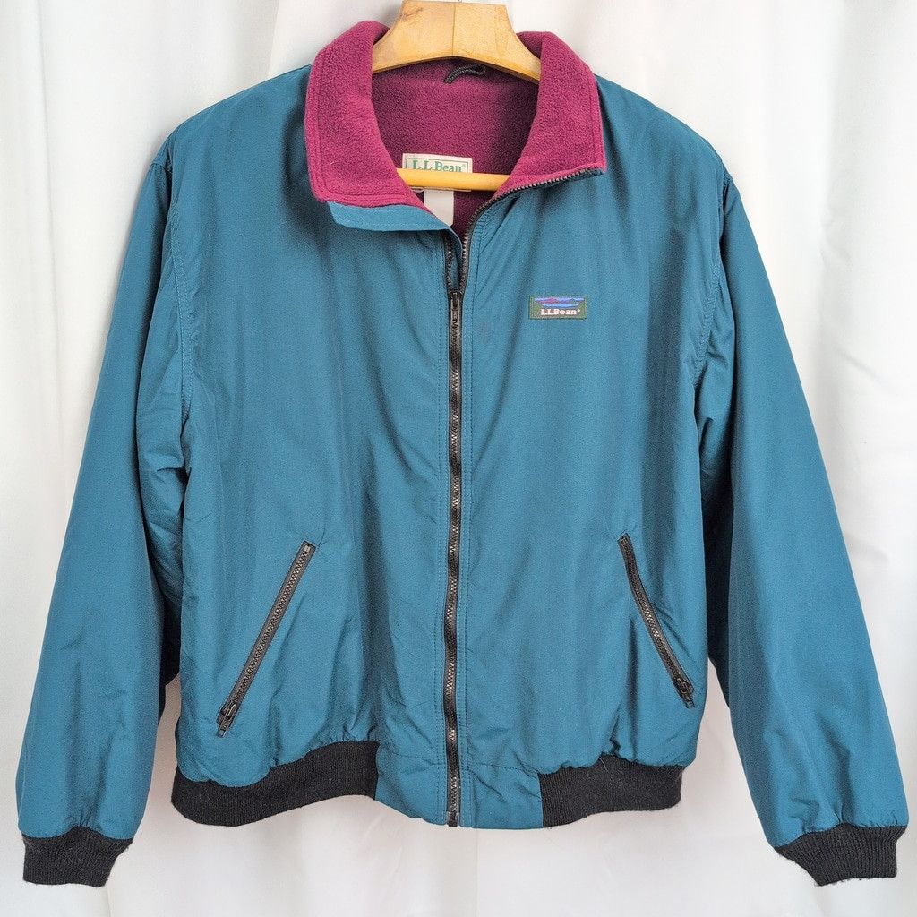 L.L. Bean × Vintage Vintage LL Bean Fleece Lined Warm-up Jacket Size US XL / EU 56 / 4 - 1 Thumbnail