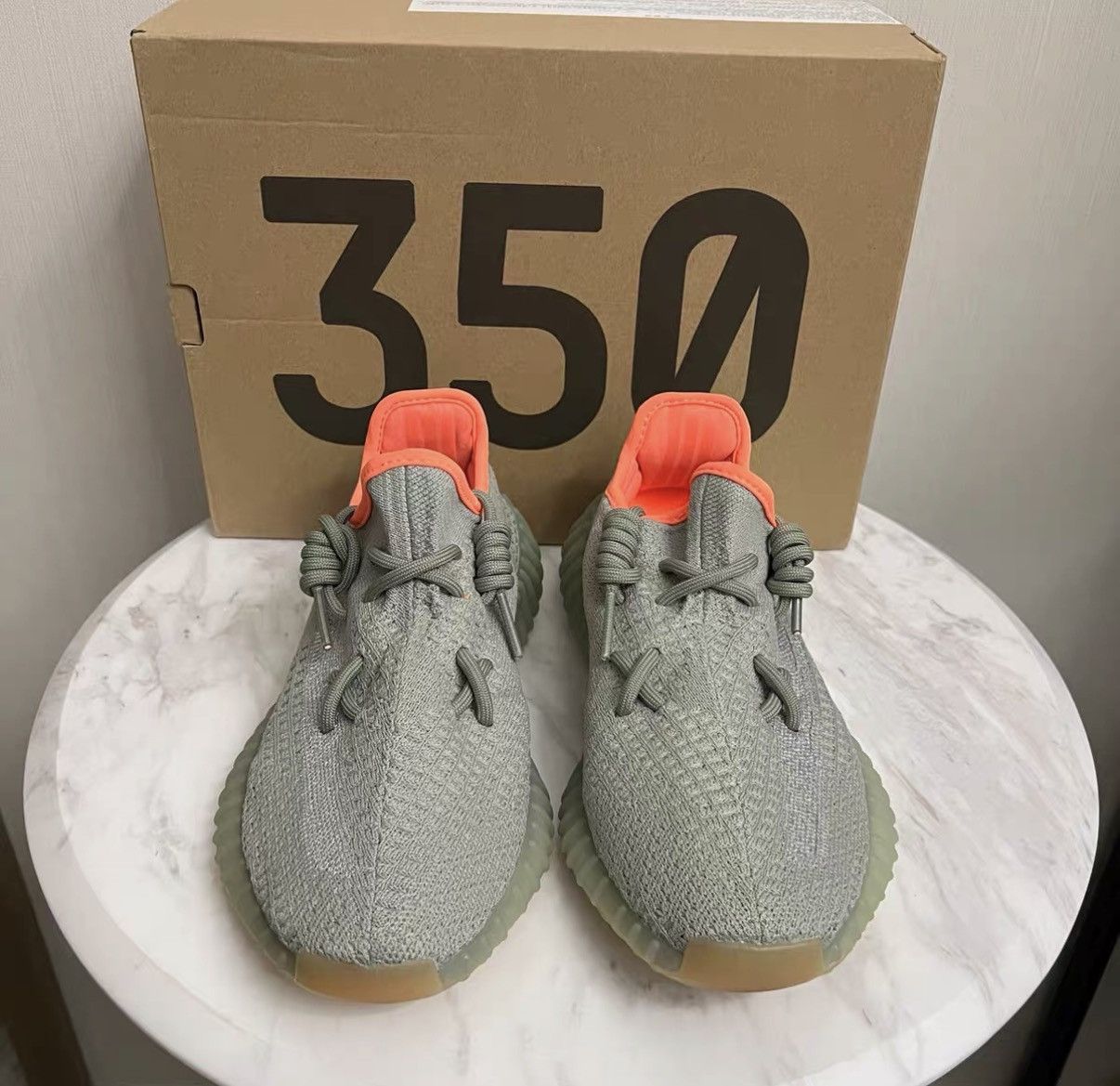 Yeezy Yeezy Boost 350 Sage Grey Orange J42 Size US 6.5 / EU 39-40 - 2 Thumbnail