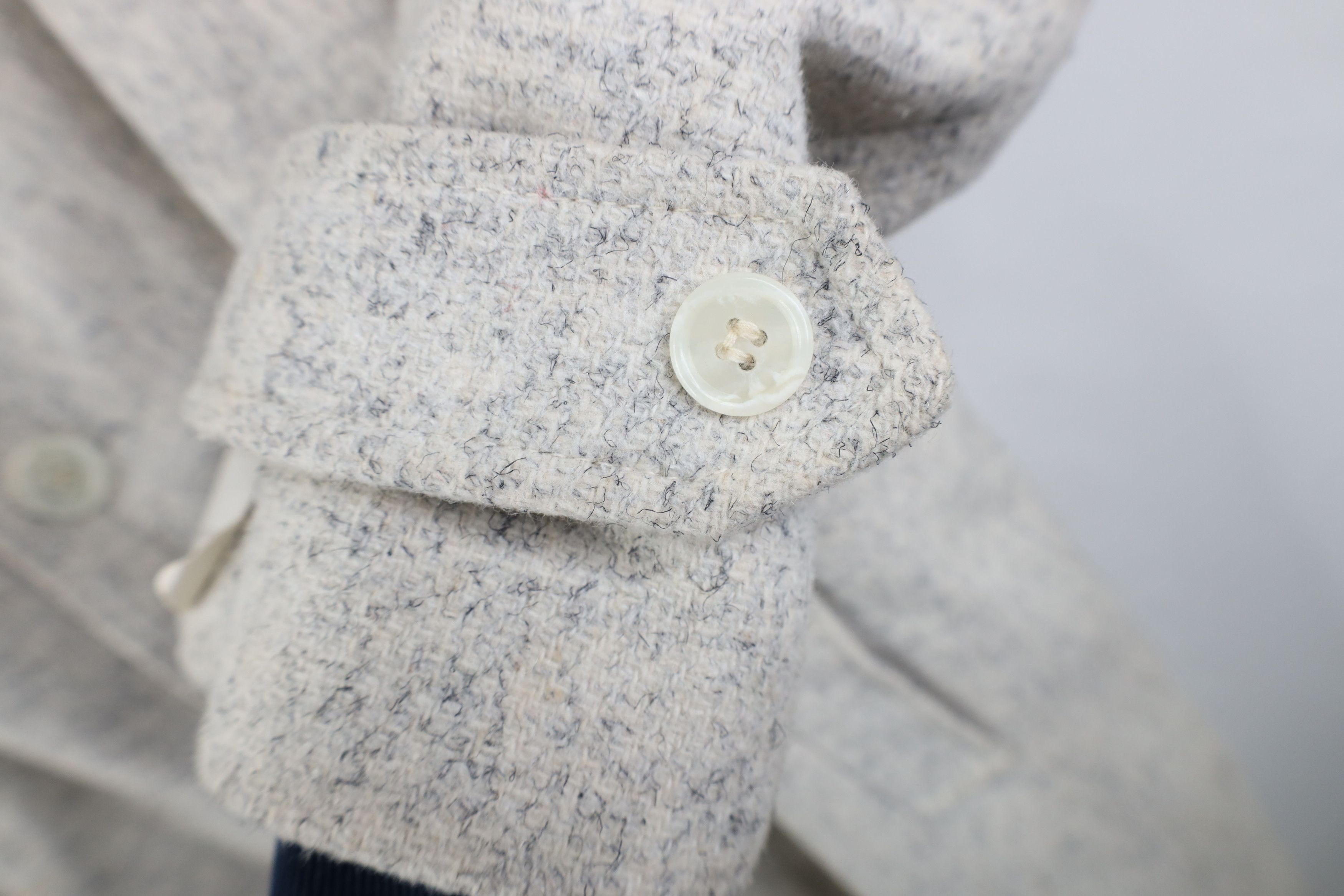 Vintage Deadstock Vintage 70s Wool Tweed Overcoat Jacket Gray USA Size US XXL / EU 58 / 5 - 7 Thumbnail
