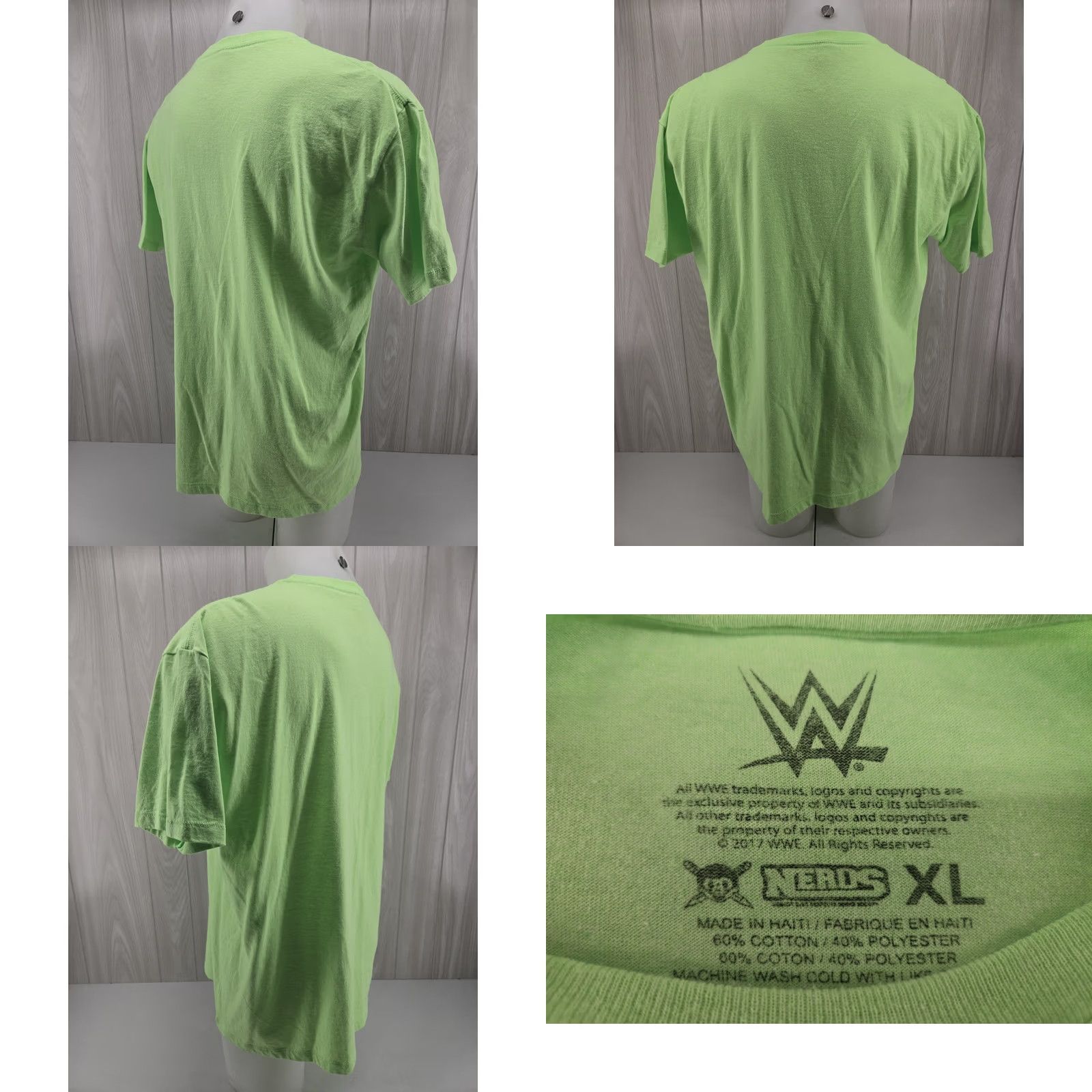 SOMET WWE X Nerds Bayley We Want Some Bayley Cartoon T-Shirt XL Mens Green Graphic Print Size US XL / EU 56 / 4 - 8 Thumbnail