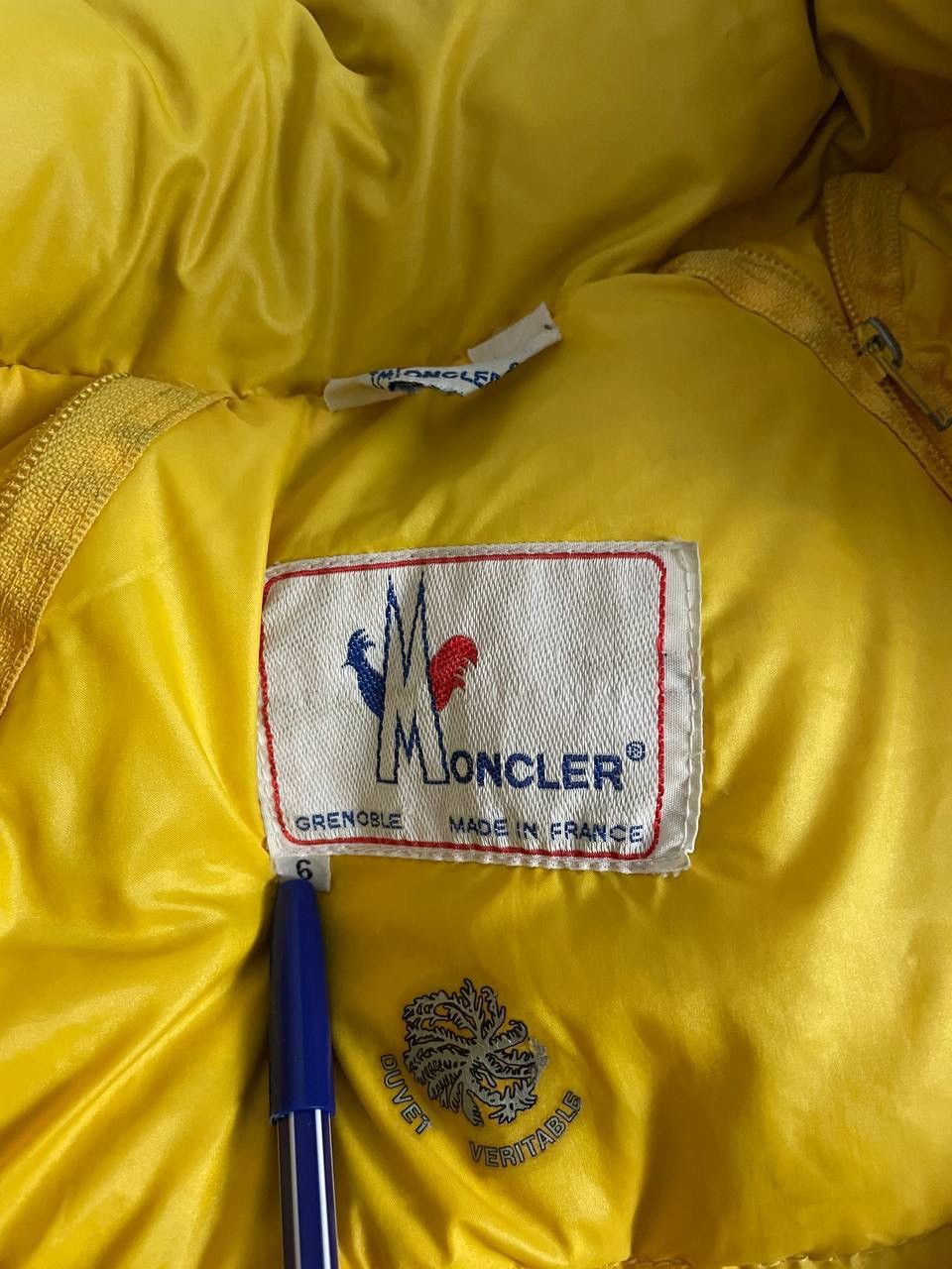 Moncler Moncler Down Jacket Grenoble Yellow Vintage 1990s Size US XL / EU 56 / 4 - 18 Thumbnail