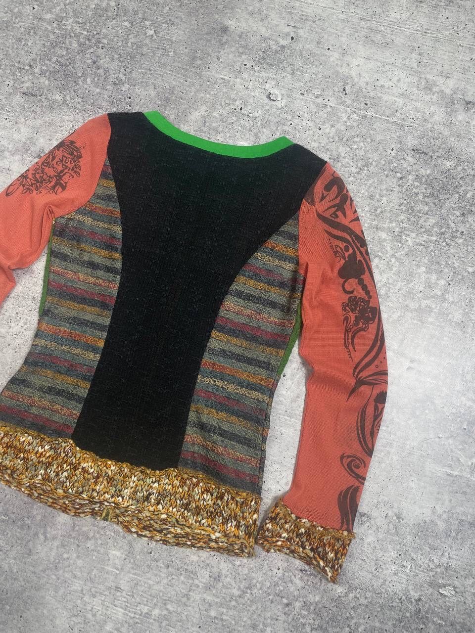 Japanese Brand Vintage Jean Paul Gaultier Style Mesh Knitted Top Zip Y2K Size S / US 4 / IT 40 - 6 Thumbnail