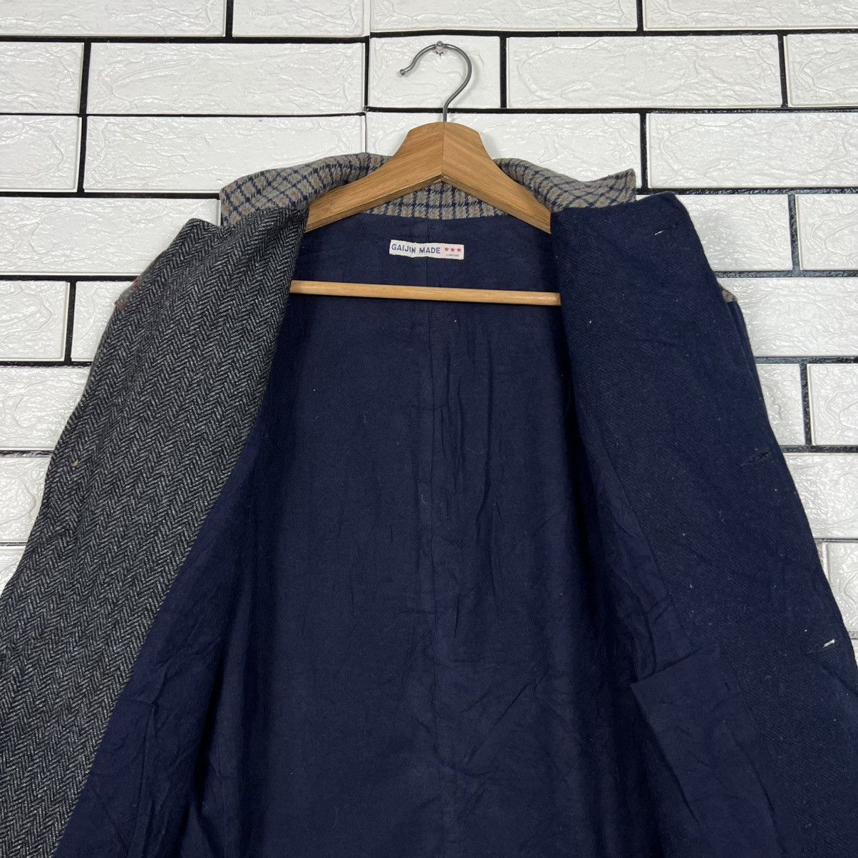 Japanese Brand GAIJIN MADE Hyrbid Pattern Checked Casual Jacket #4160-C190 Size US L / EU 52-54 / 3 - 11 Thumbnail