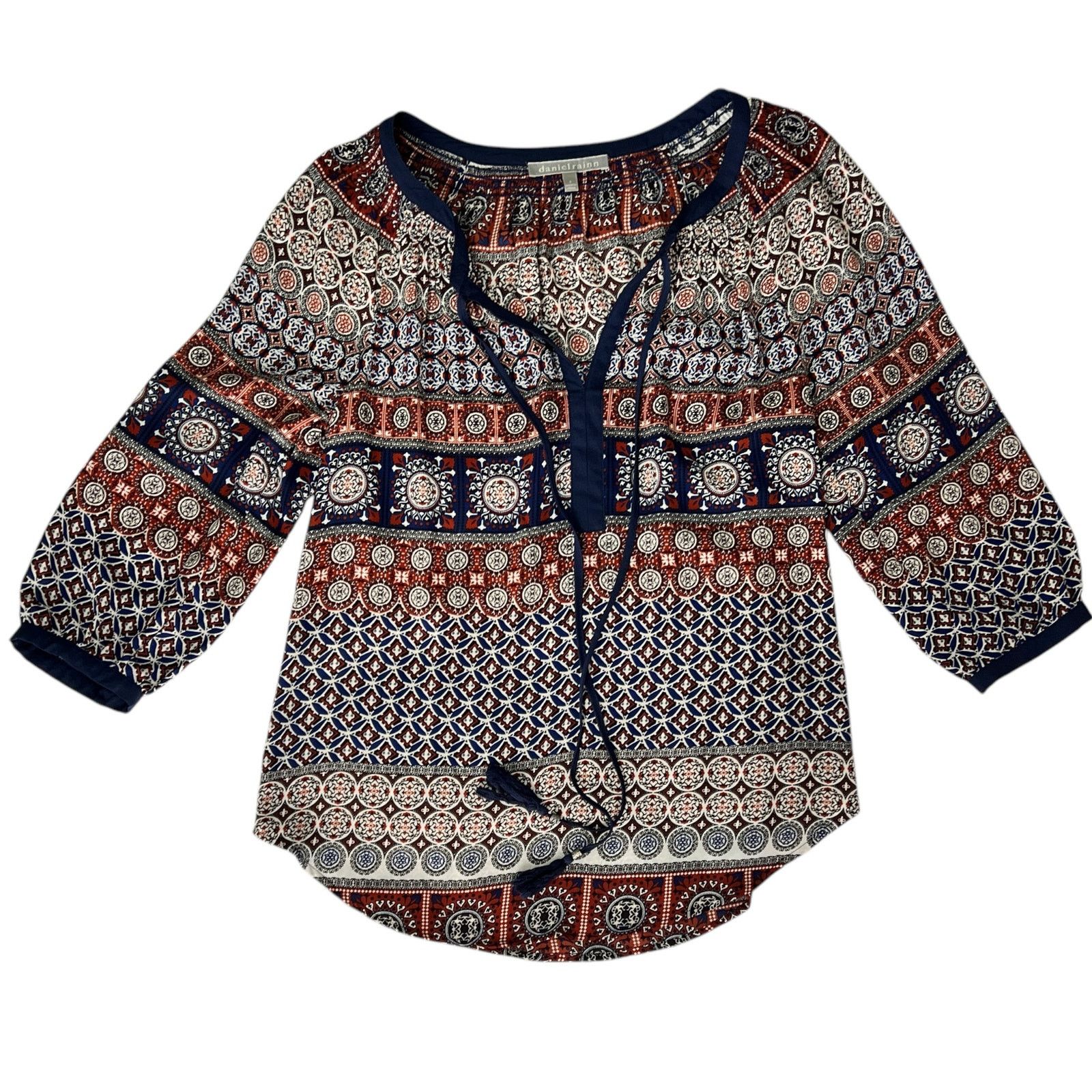 Other Wilcox Tie Neck Blouse - Stitch Fix 3/4 Sleeve Boho Top Size S / US 4 / IT 40 - 8 Thumbnail