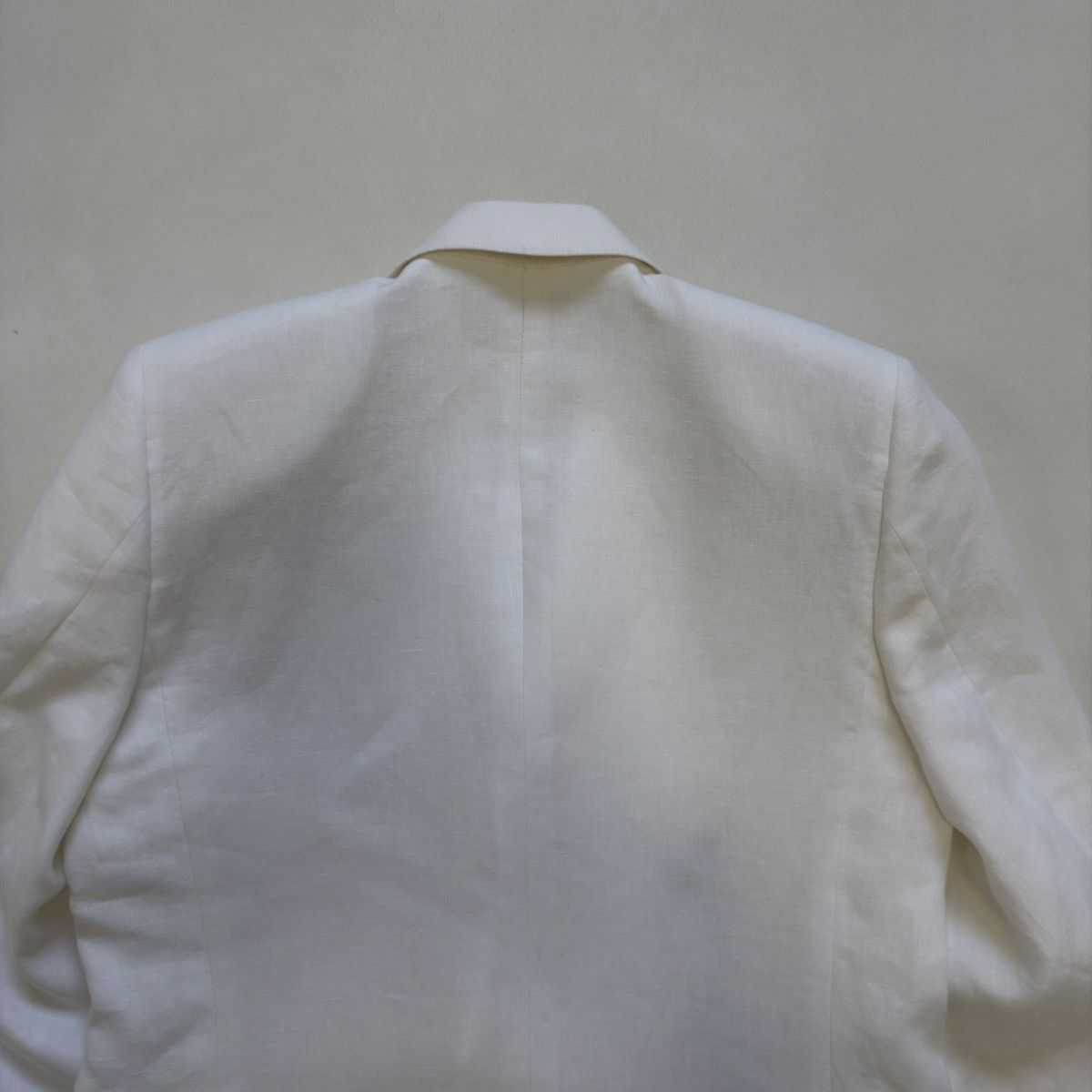 HUSBANDS White Linen Double Breasted Blazer Size 36R - 12 Thumbnail