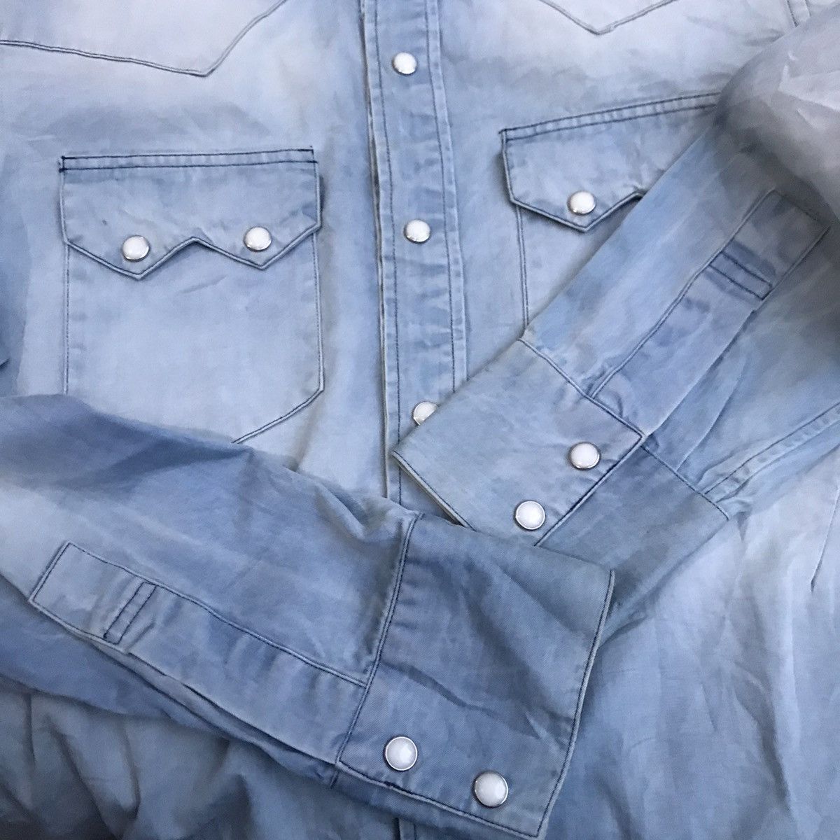 Cowboy Equipment × If Six Was Nine × Japanese Brand Vintage Slowgun Japan Ranchwear Cowboy Shirt Size M denim Size US S / EU 44-46 / 1 - 14 Thumbnail