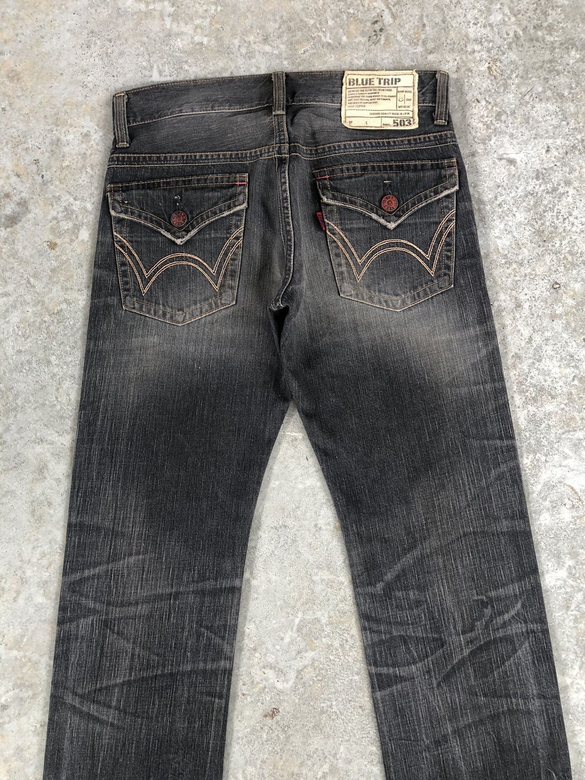 If Six Was Nine Edwin 503 Blue Trip Distressed Jeans Size US 32 / EU 48 - 8 Thumbnail