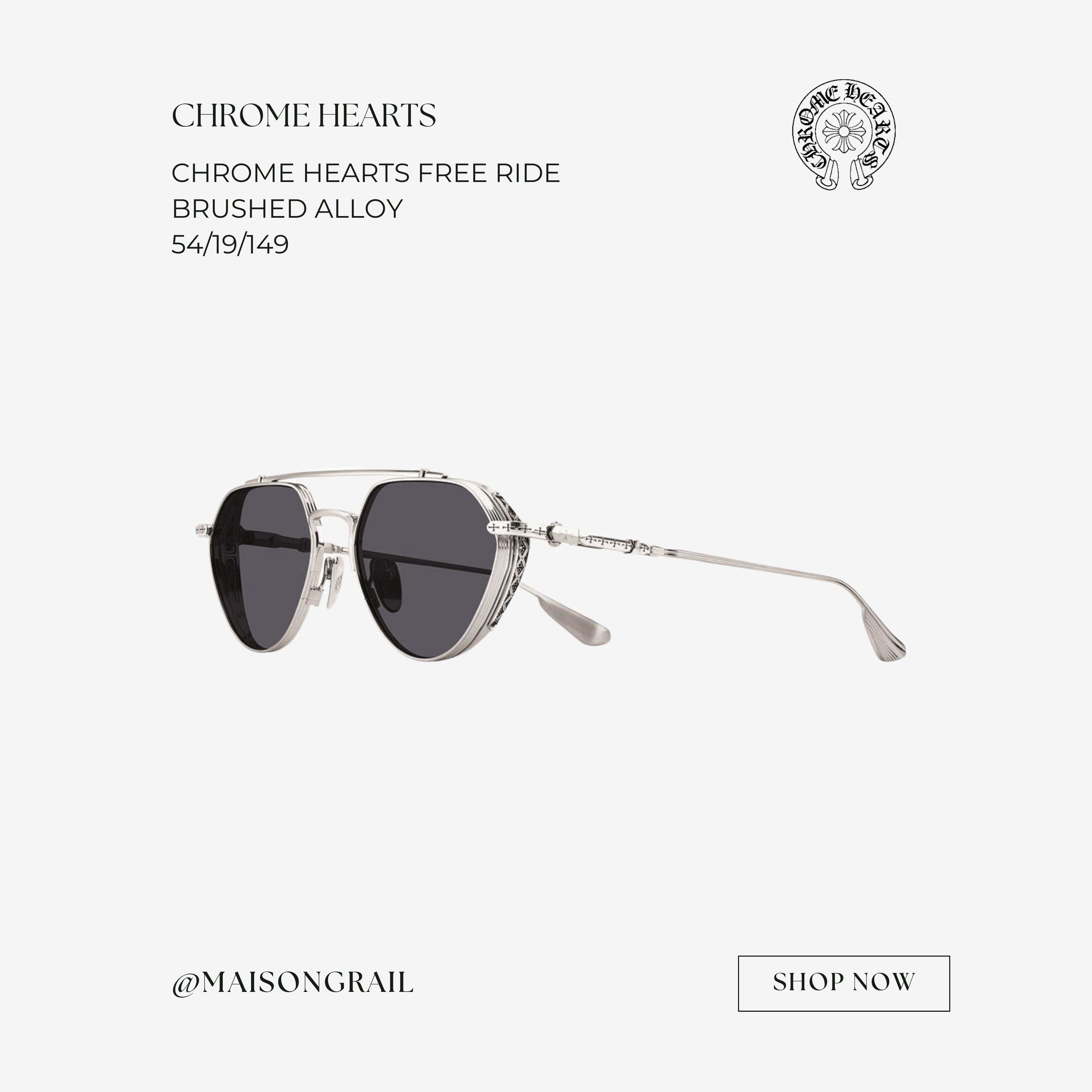 Chrome Hearts CHROME HEARTS FREE RIDE SUNGLASSES Size ONE SIZE - 1 Thumbnail