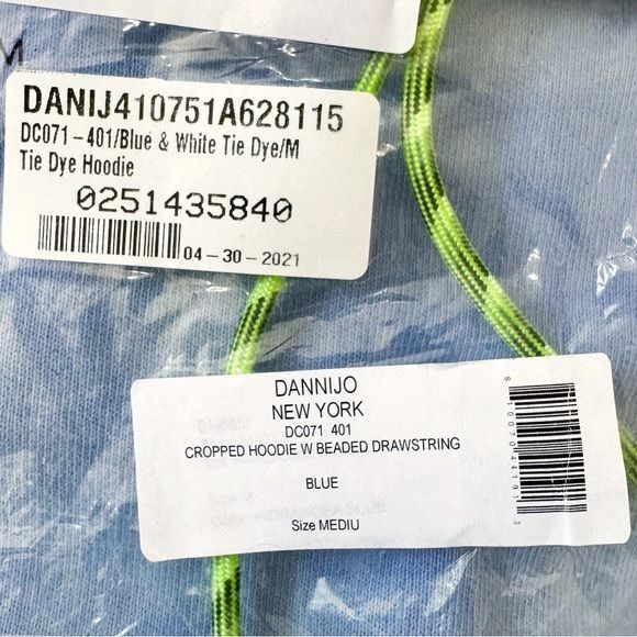 Other New with tag, DANNIJO Tie Dye Hoodie, Blue & White, Size M Size M / US 6-8 / IT 42-44 - 10 Thumbnail