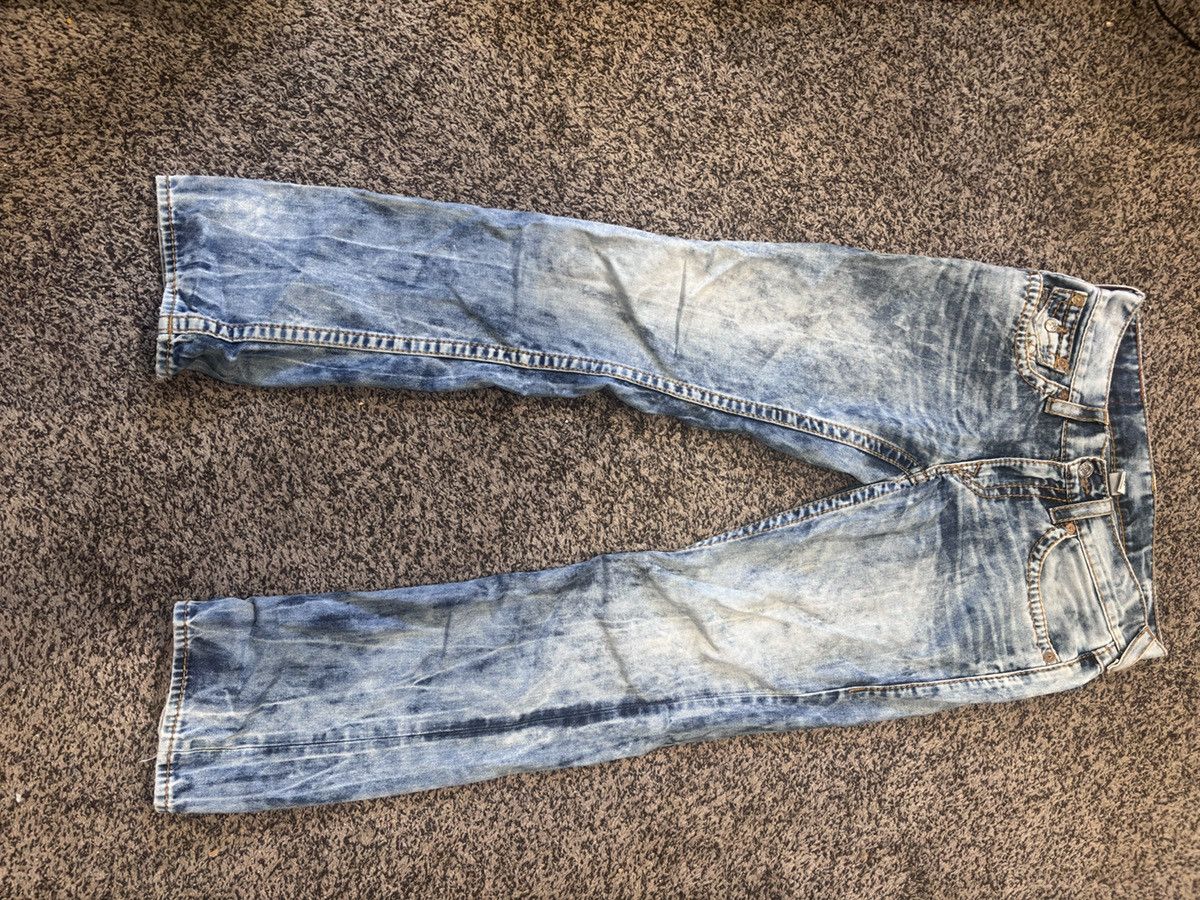 True Religion RARE true religion straight acid wash jeans Size US 31 - 3 Thumbnail