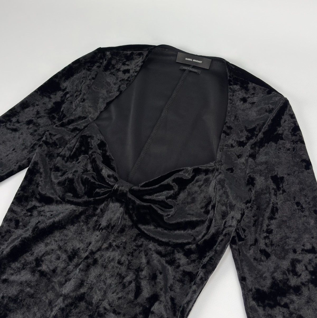 Isabel Marant Isabel Marant Goji Black Velvet Sweetheart Neck Mini Dress Size XS / US 0-2 / IT 36-38 - 7 Thumbnail