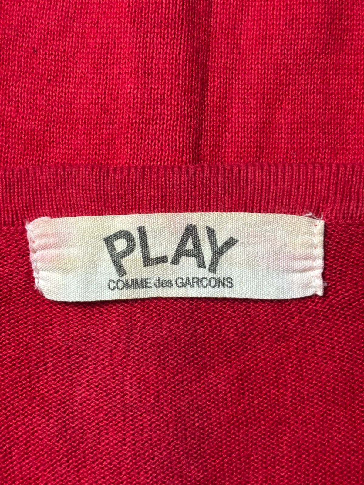 Comme des Garcons PLAY AD2009 Play Comme Des Garcons Japan Red Cardigan Size S / US 4 / IT 40 - 5 Thumbnail