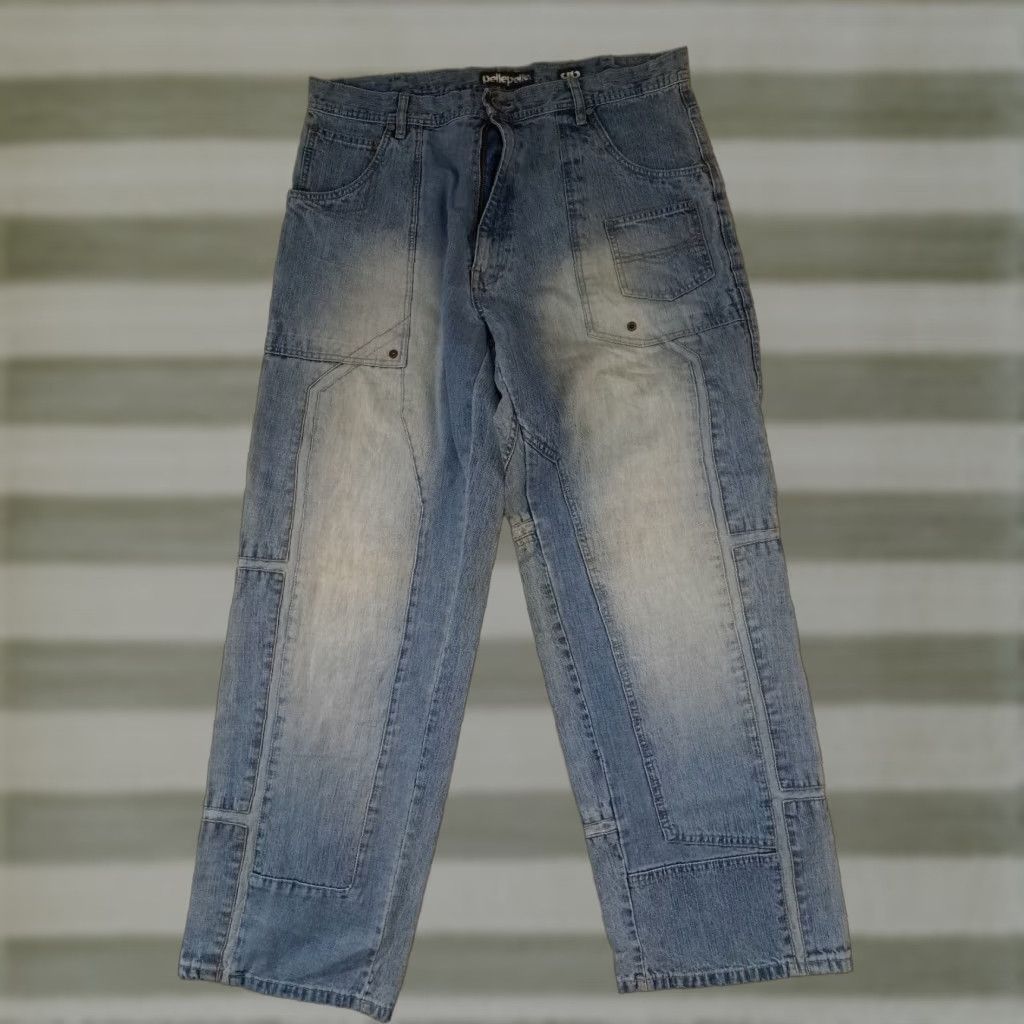 Pelle Pelle VINTAGE Pelle Pelle Mens Pants Blue 40-34 Cargo Inseam 34 Size US 40 / EU 56 - 1 Thumbnail