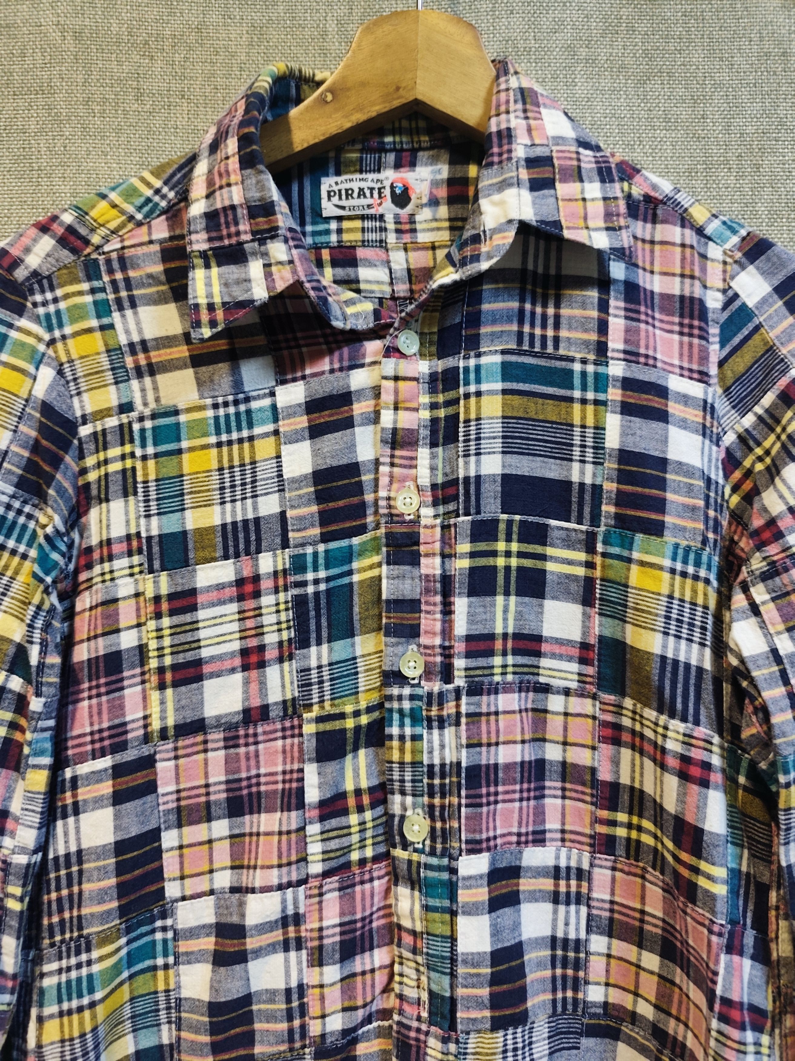 Bape Bape Pirate Store Flannel Patchwork Shirt Size S / US 4 / IT 40 - 5 Thumbnail
