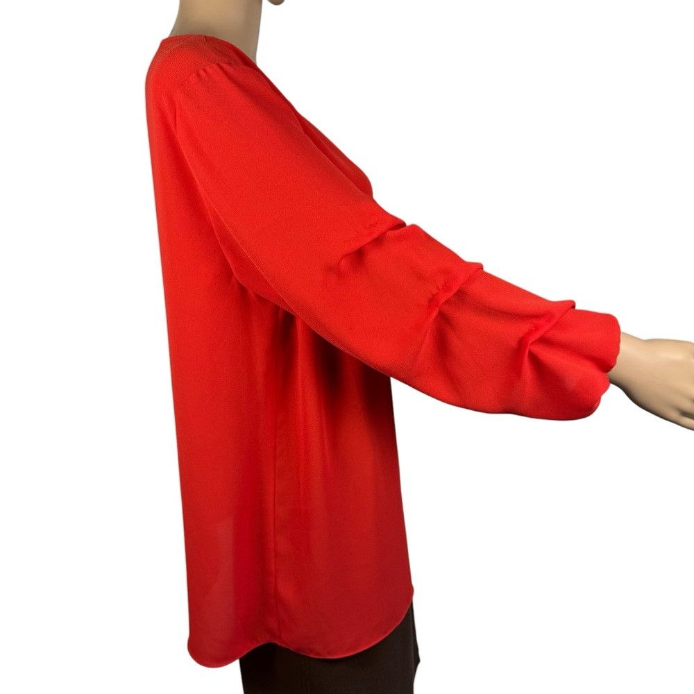 JM Collection JM Collection Red 3/4 Sleeve Blouse Size L Size L / US 10 / IT 46 - 3 Thumbnail