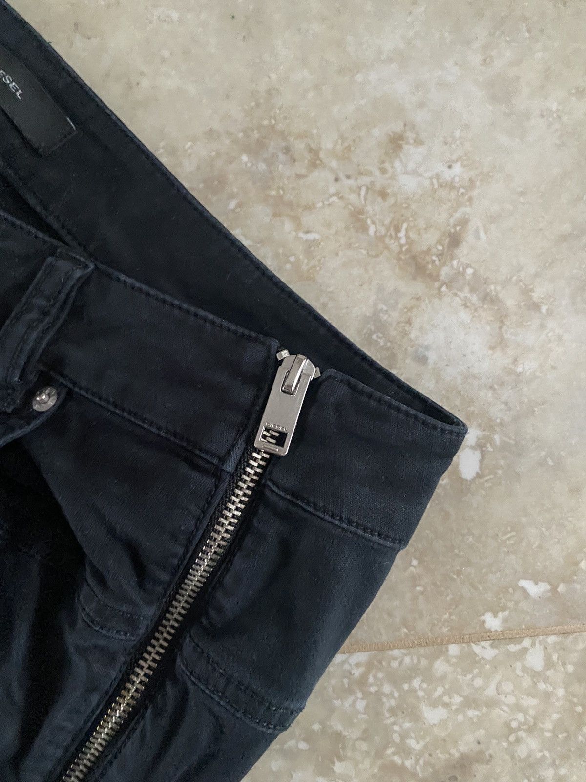 Diesel Vintage Diesel J-Cut Slim Jeans Zip Waist Balck Avant Garde Size US 32 / EU 48 - 8 Thumbnail