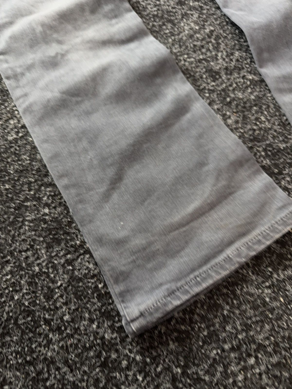 Armani 00s Armani Jeans AJ Distressed Faded Grey Slim Y2K Denim Size 28" / US 6 / IT 42 - 18 Thumbnail