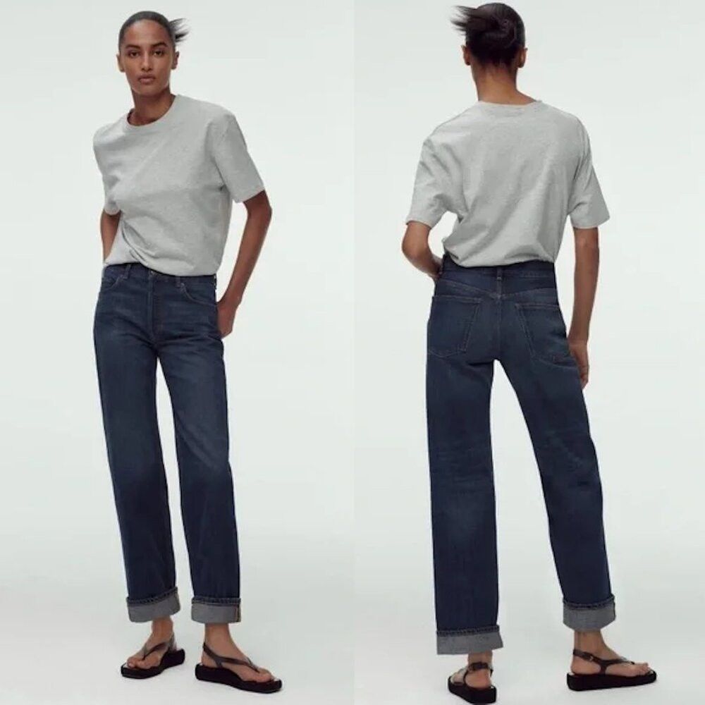 Zara NWT New Zara The Relaxed Boyfriend Rinse Indigo Jeans Size Size 36" / US 14 / IT 50 - 1 Thumbnail