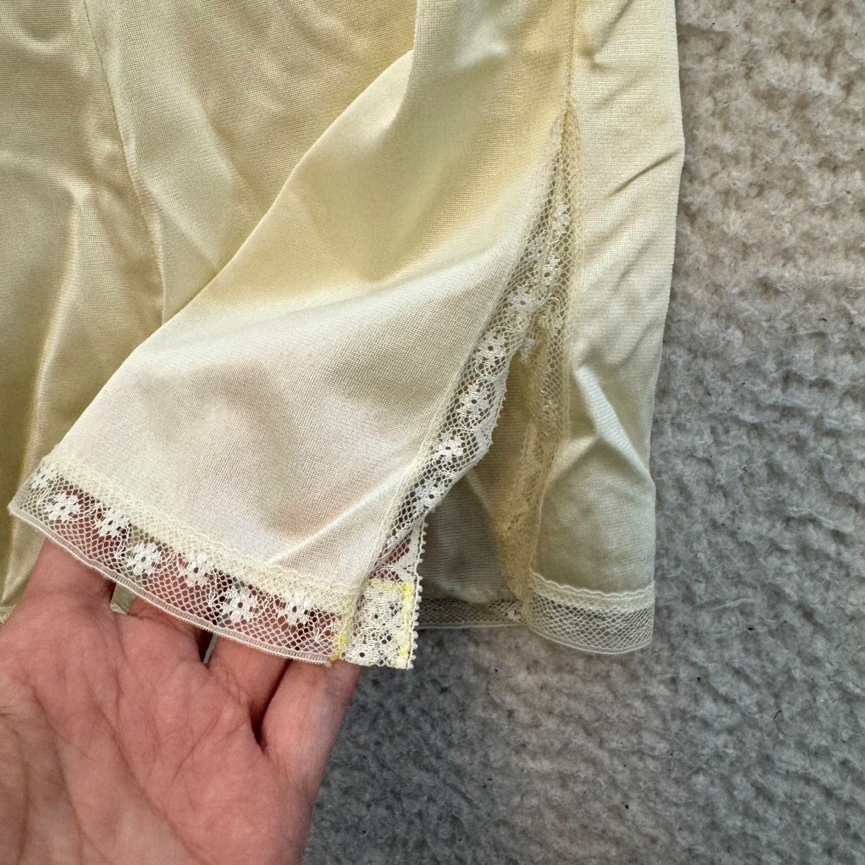 Vintage VINTAGE JCPenney Adonna Slip Skirt S Ivory Victorian Edwardian Womens Size 28" / US 6 / IT 42 - 3 Thumbnail