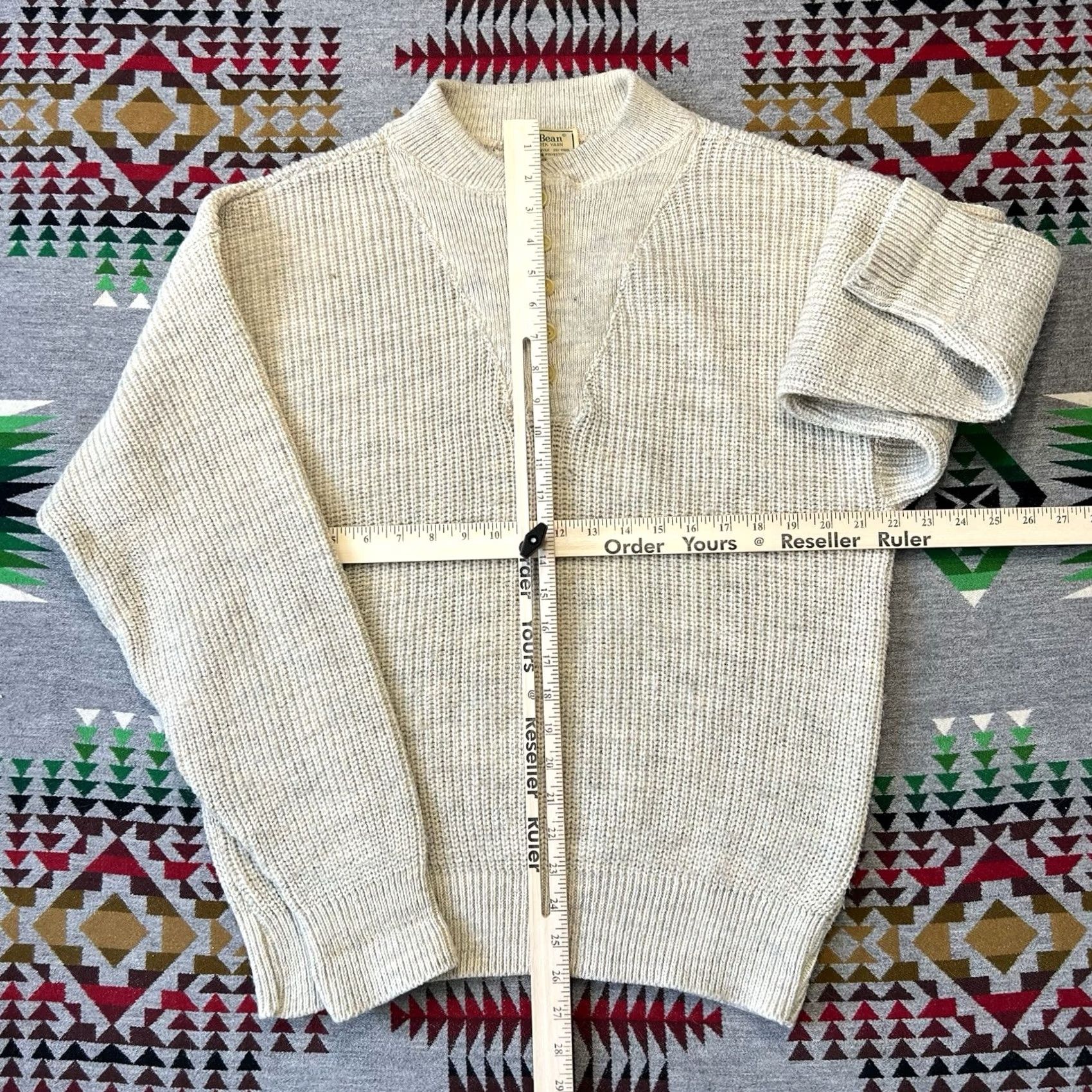 Vintage VINTAGE LL Bean Sweater Mens Large Gray High Trek Yarn Wool Blend Pullover C7 Pullover Mens Large Gray Wool Blend Pullover Size US L / EU 52-54 / 3 - 3 Thumbnail