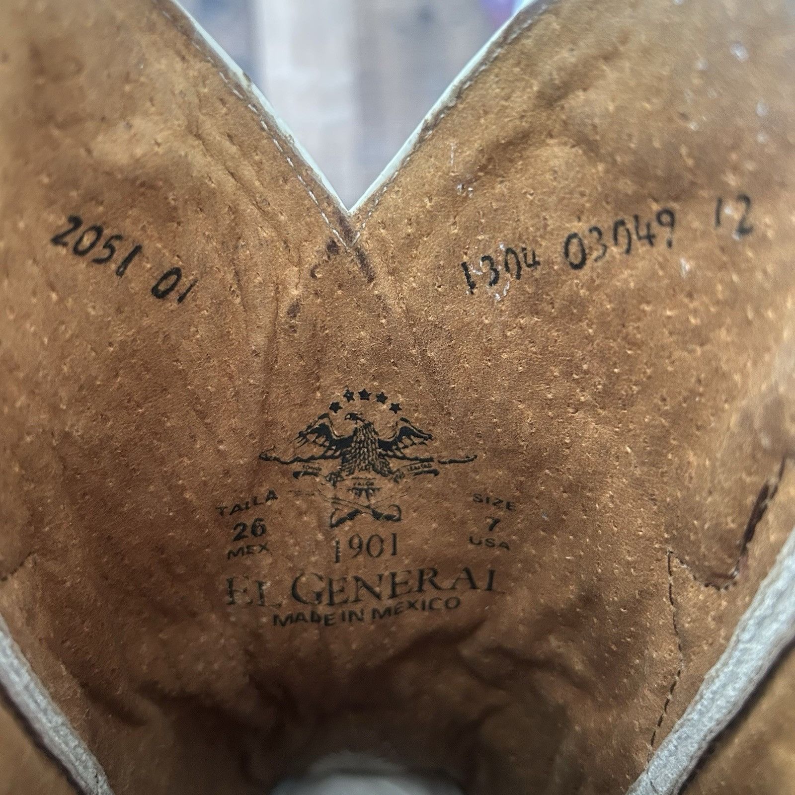 Vintage El General Long Pointed Toe Western Cowboy Boots Mens 7 Size US 7 / EU 40 - 6 Thumbnail