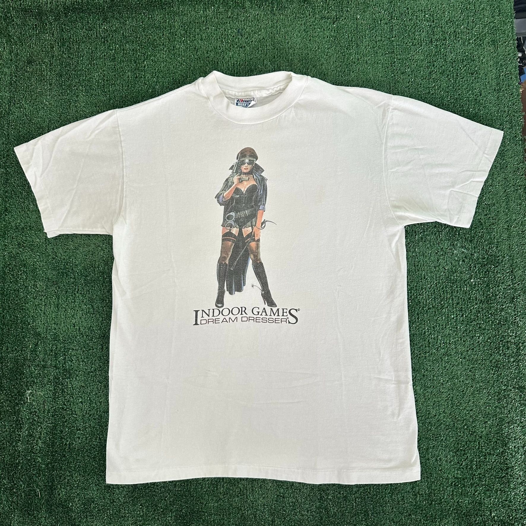 Hanes Vintage 90s Bondage BDSM Pin Up Girl T-Shirt Kink Fetish Tee Size US M / EU 48-50 / 2 - 1 Thumbnail