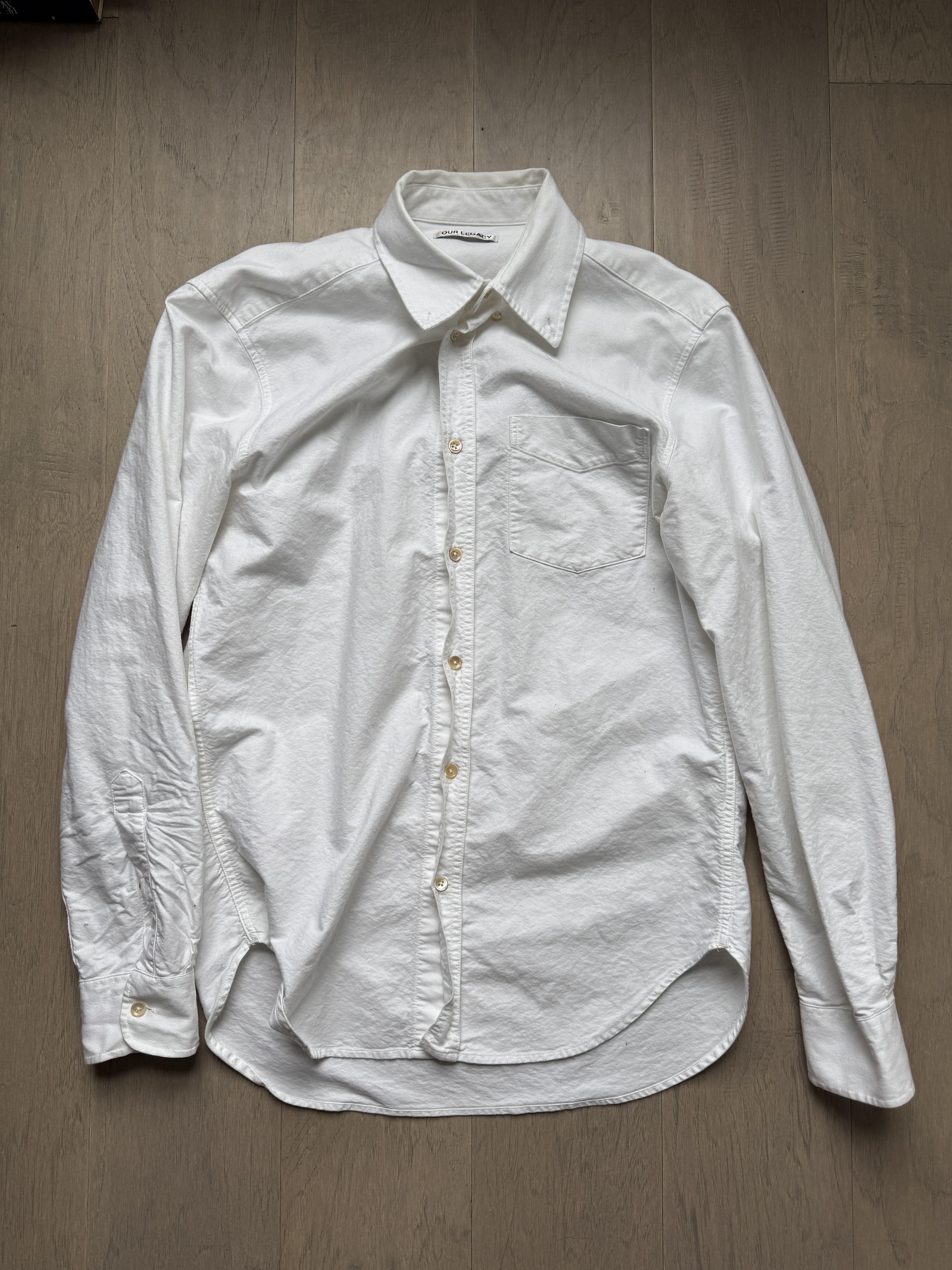Our Legacy White Oxford Collar Button Down OCBD Shirt M