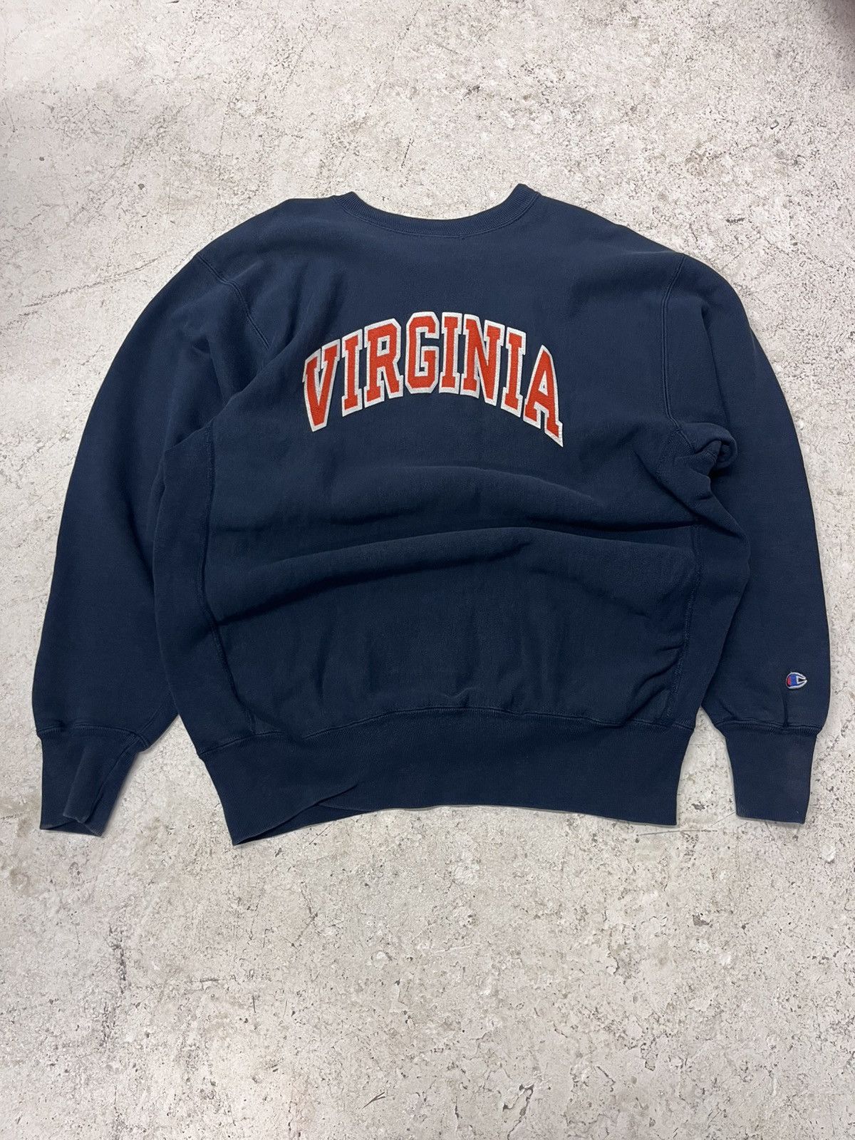 Champion Vintage navy blue champion reverse weave sweatshirt Size US XXL / EU 58 / 5 - 2 Thumbnail