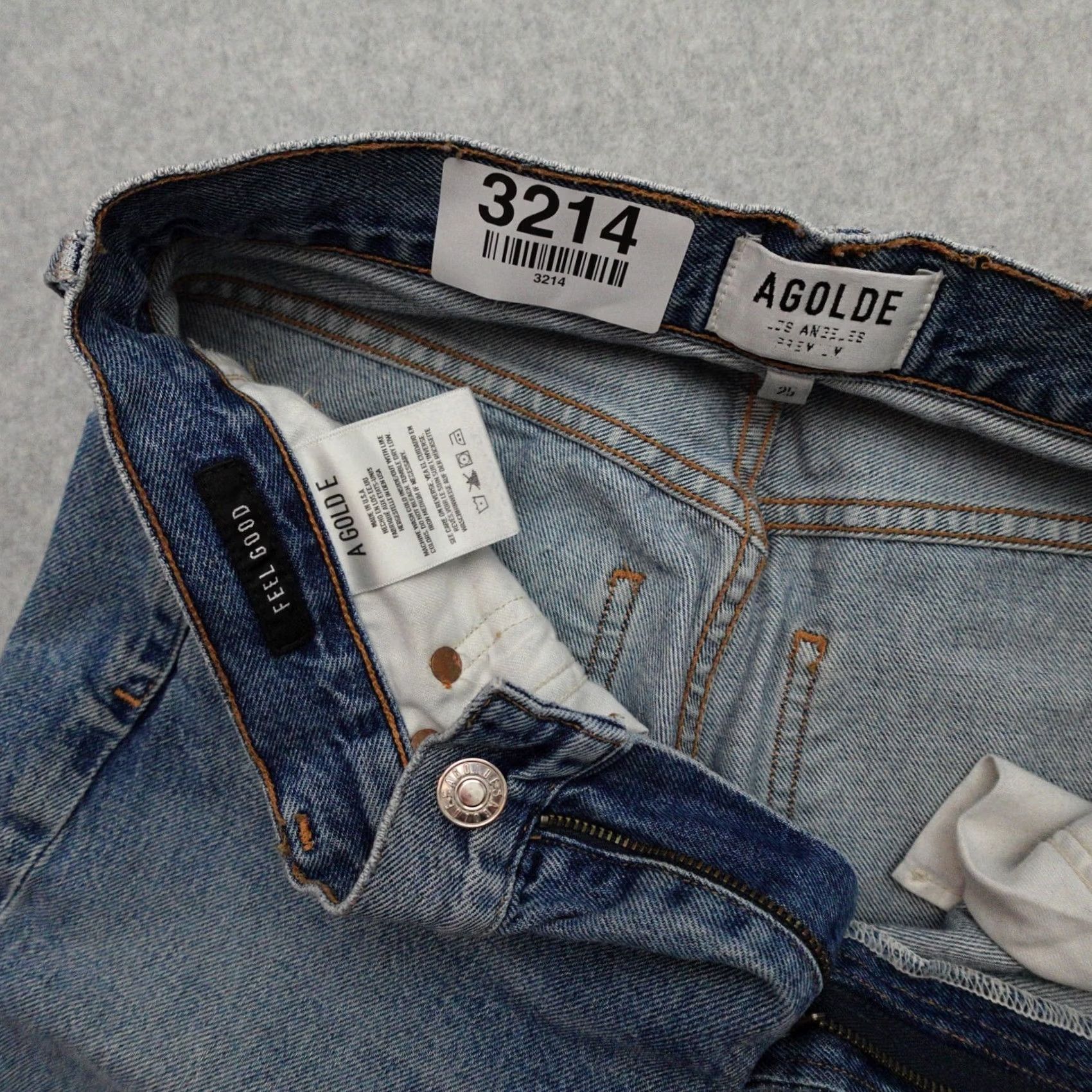 Agolde AGOLDE Jeans Women's 25x26 Distressed Button Fly Blue Casual Boyfriend Denim Shaped Fit Womens Size 42" / US 20 - 4 Thumbnail