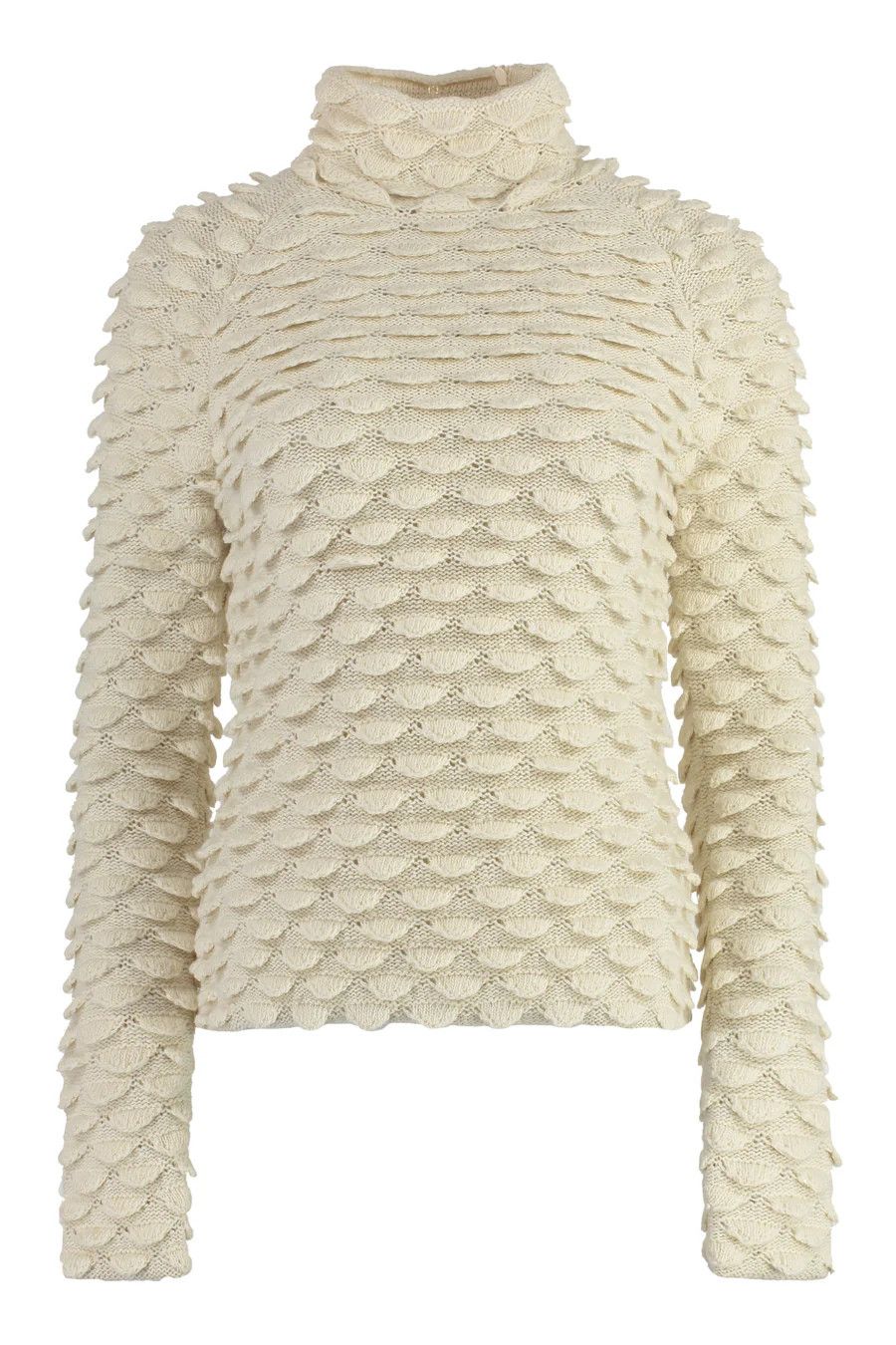 Bottega Veneta o1y0725 Turtleneck Sweater in Cream Size M / US 6-8 / IT 42-44 - 1 Thumbnail