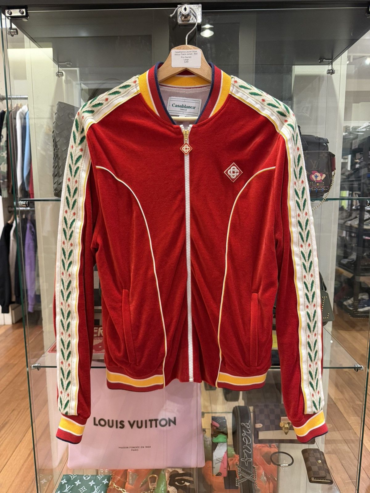 Casablanca Casablanca Laurel Stripe Velour Track Jacket Size US L / EU 52-54 / 3 - 1 Thumbnail