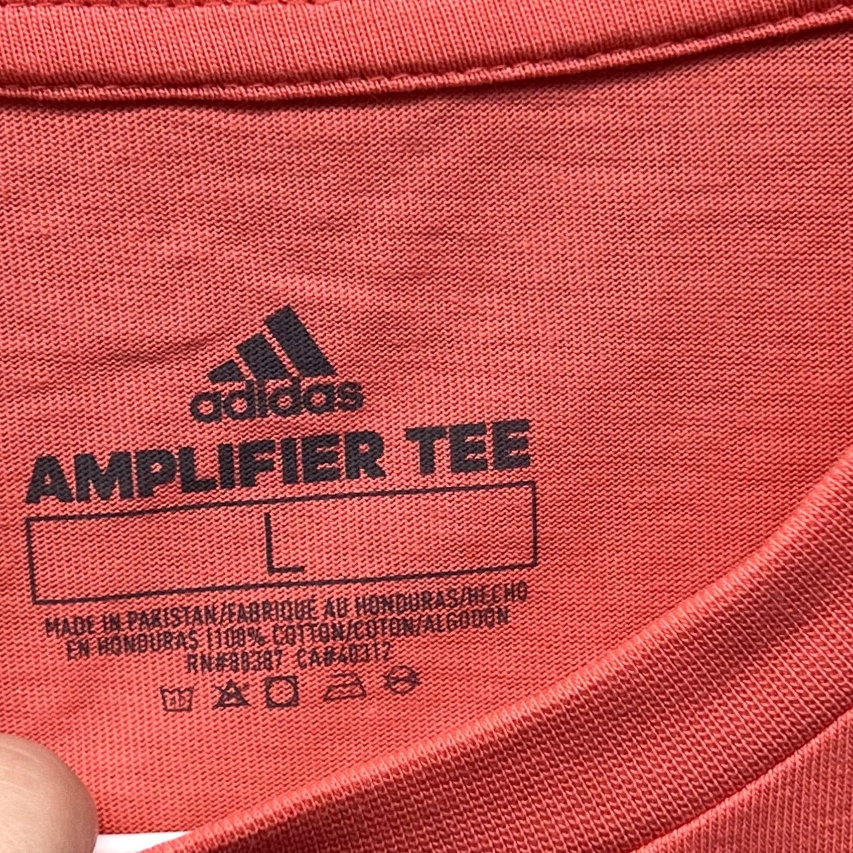 Adidas Adidas Amplifier Shirt Mens Large Pink Script Logo Graphic Tee Sportswear Size US L / EU 52-54 / 3 - 5 Thumbnail
