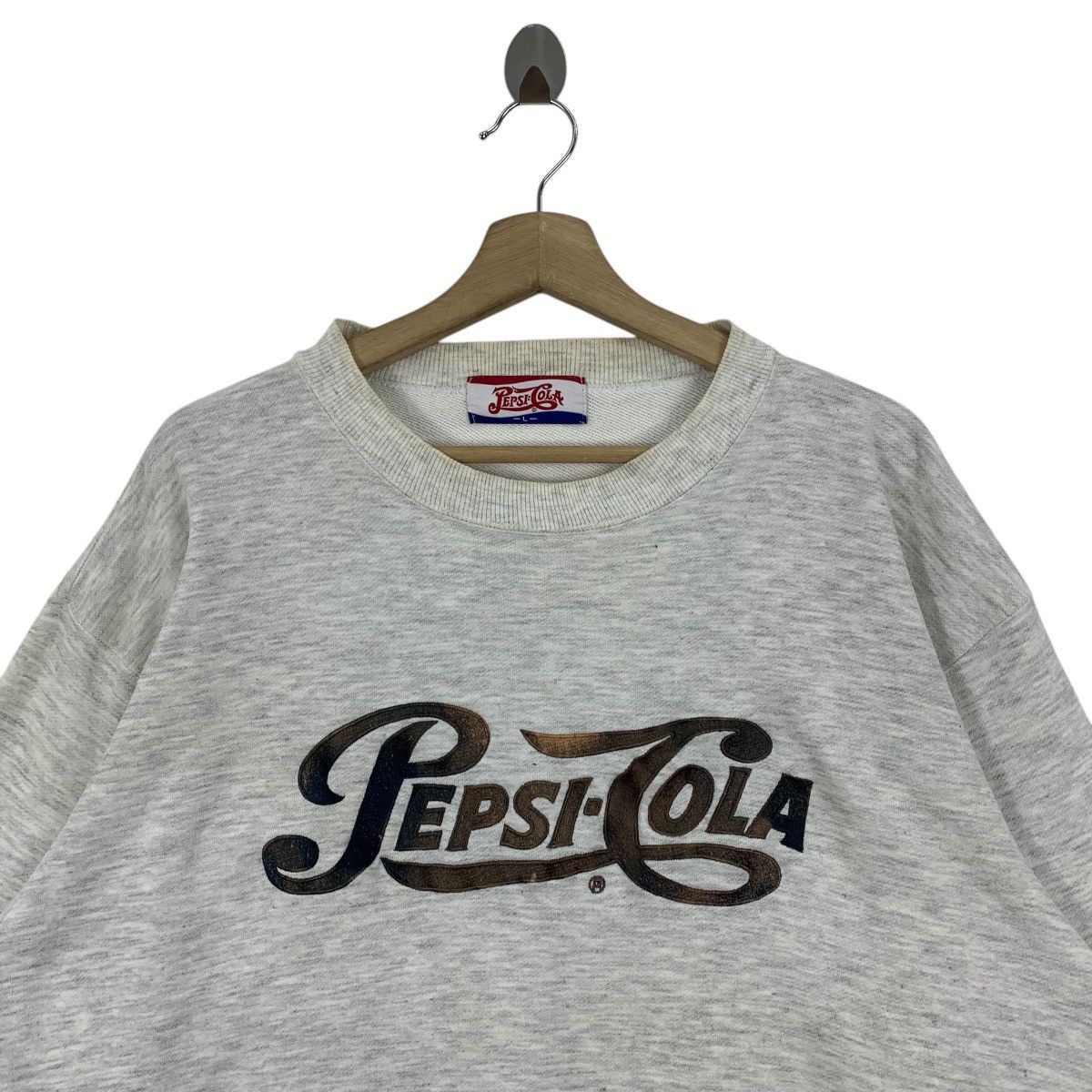 Pepsi × Vintage Vintage PEPSI COLA embroidery Spellout sweatshirt Size US L / EU 52-54 / 3 - 2 Thumbnail
