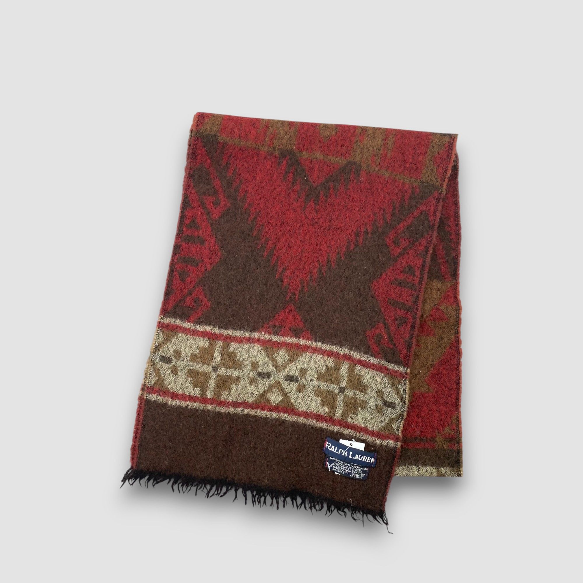 Ralph Lauren Vintage Ralph Lauren Scarf Muffler Wool Aztec Navajo Size ONE SIZE - 3 Thumbnail