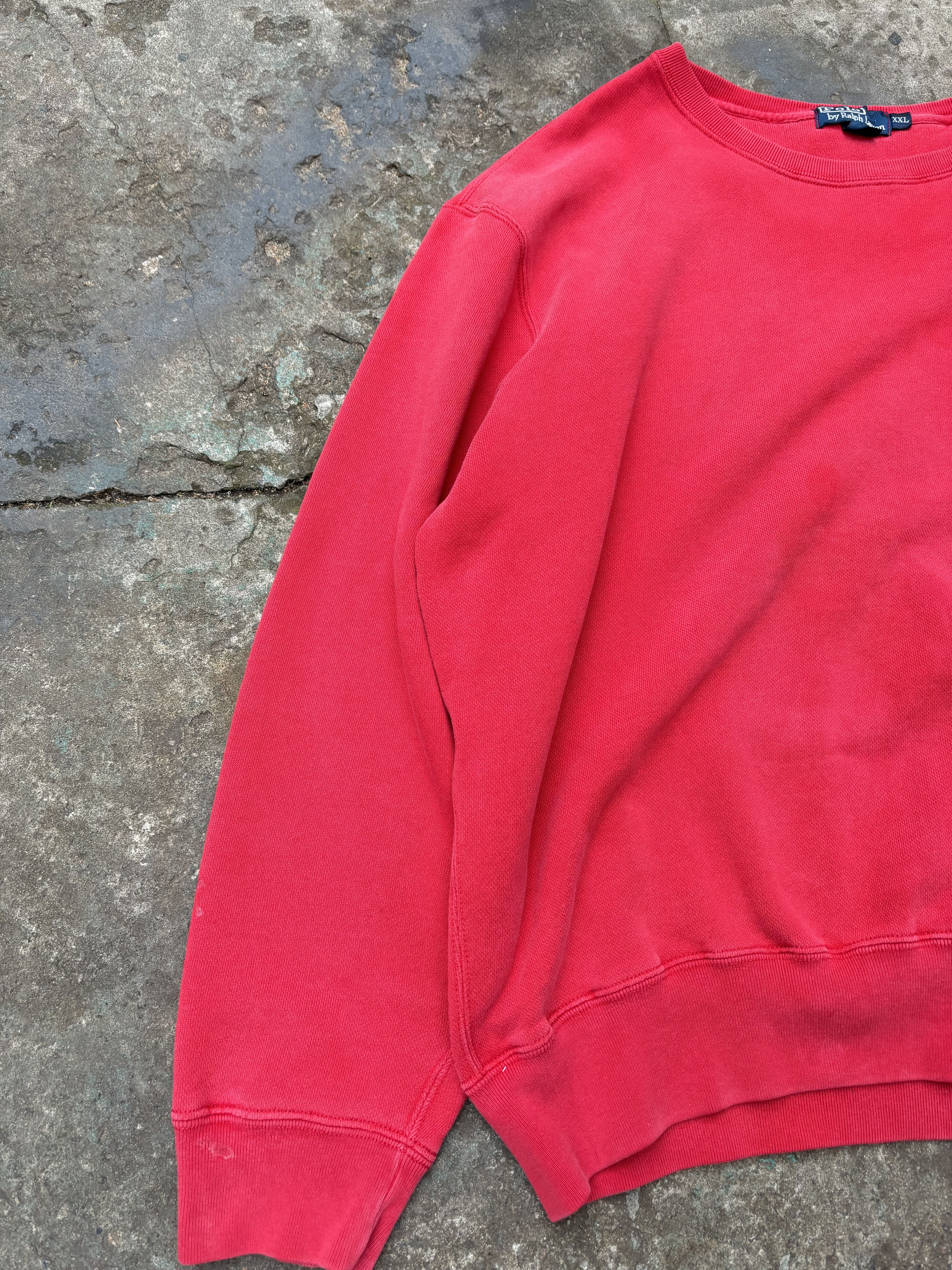 Polo Ralph Lauren Vintage 90's Polo Pony Boxy Oversized Sweatshirt Faded Size US XXL / EU 58 / 5 - 5 Thumbnail