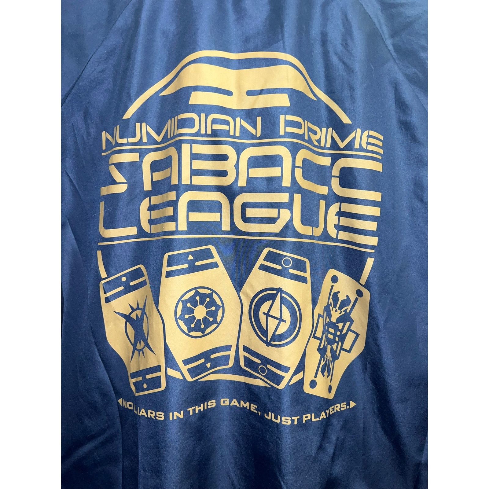 Vintage Star Wars Galaxy Jacket Sabacc League Bomber Blue Tan Size S Size US S / EU 44-46 / 1 - 9 Thumbnail